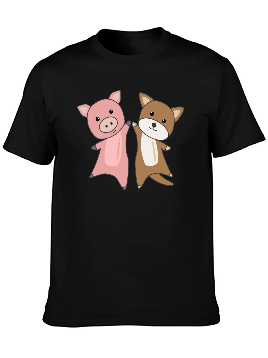 Pig and Dog Cartoon T-Shirt