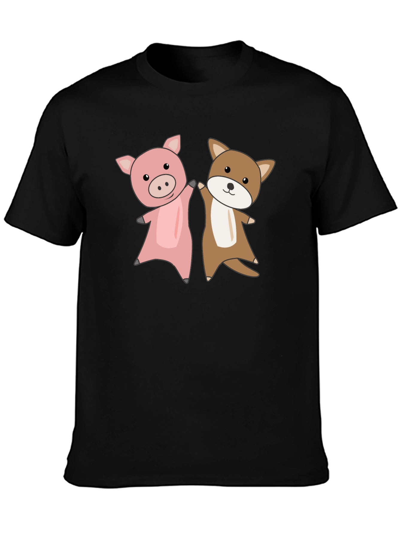 Pig and Dog Cartoon T-Shirt