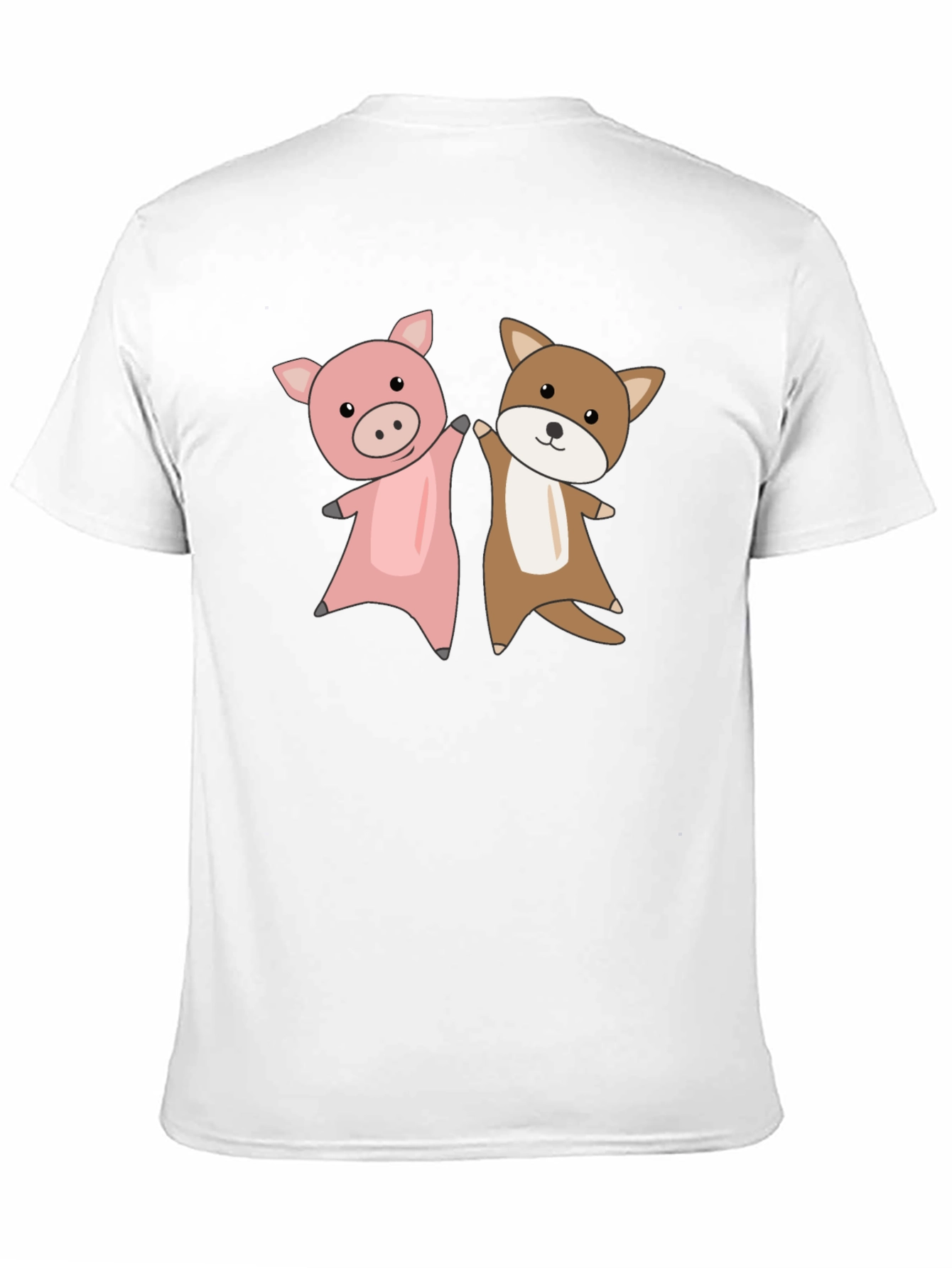 Pig and Dog Cartoon T-Shirt