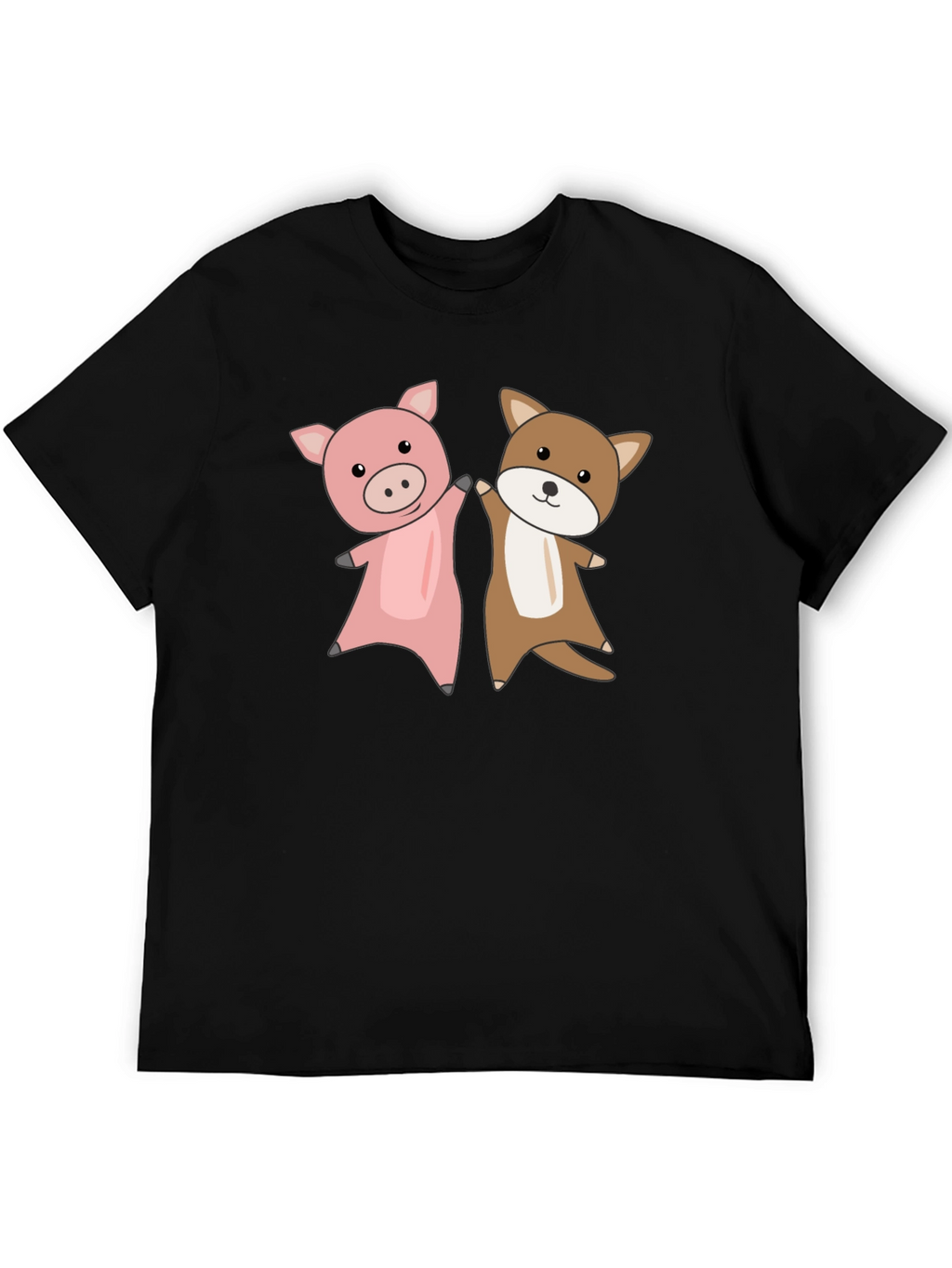 Pig and Dog Cartoon T-Shirt