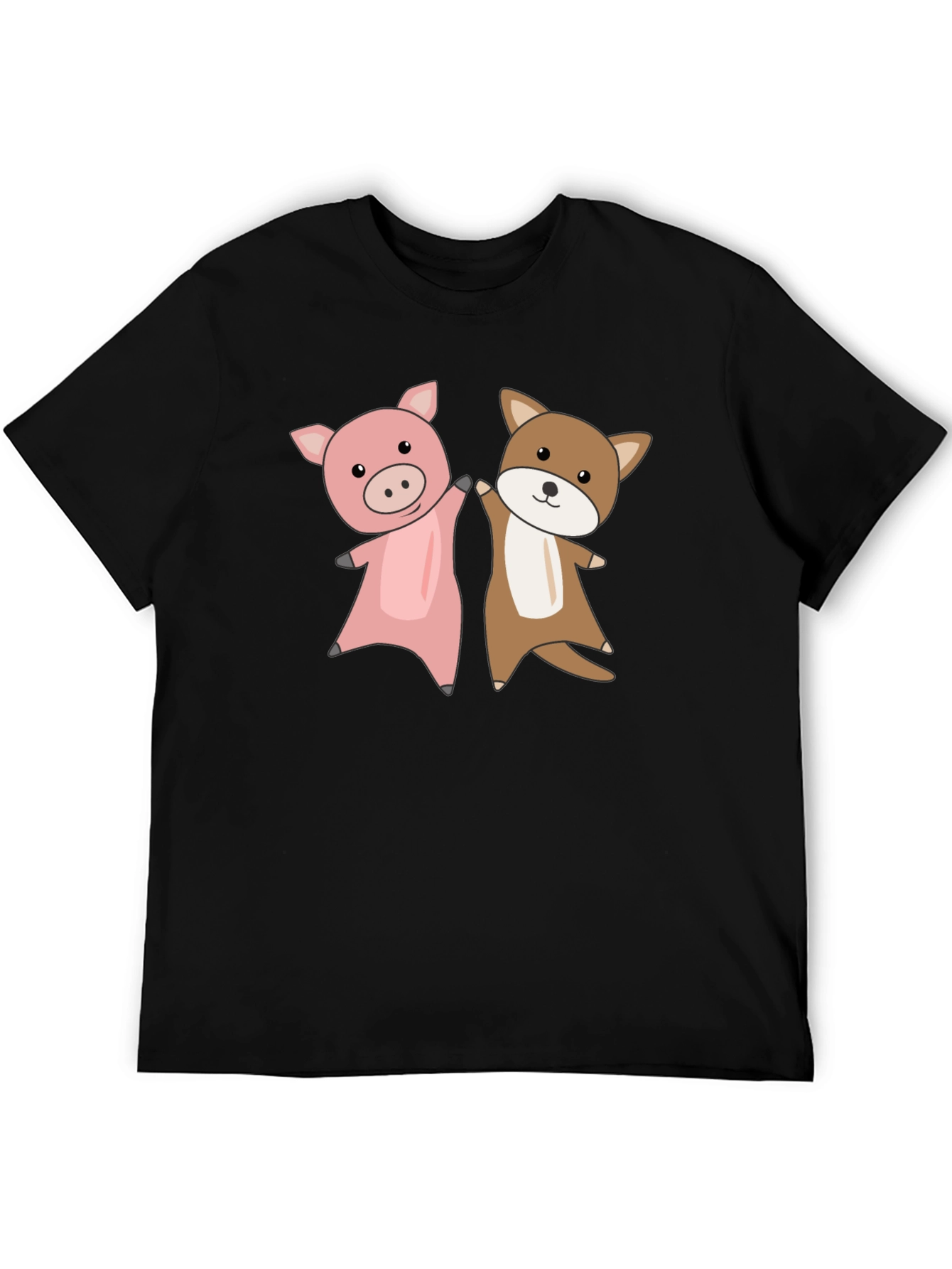 Pig and Dog Cartoon T-Shirt