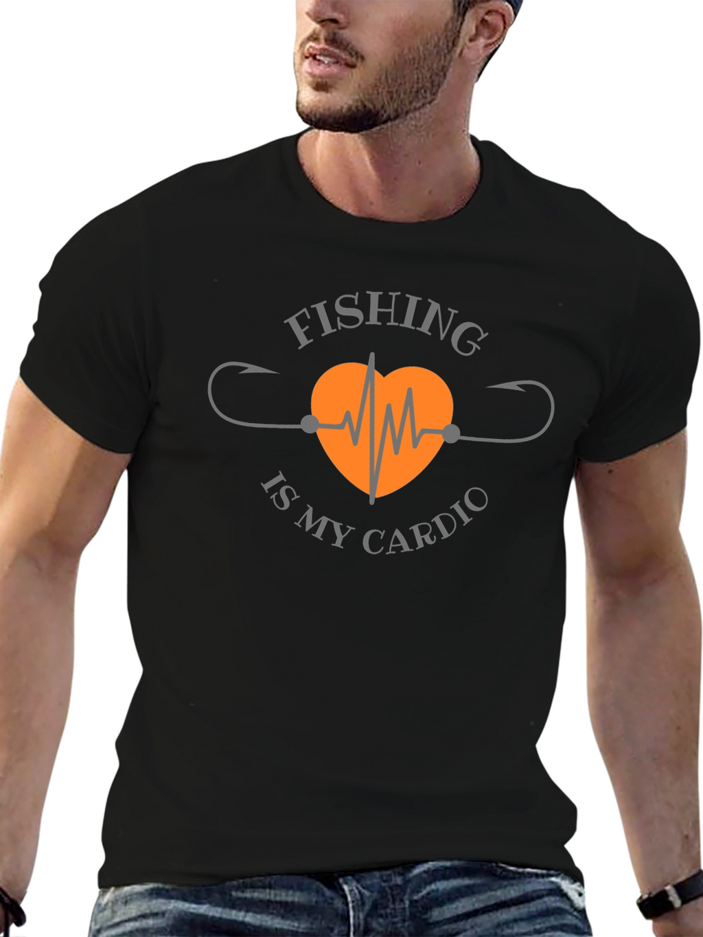 Fishing is My Cardio Graphic T-Shirt