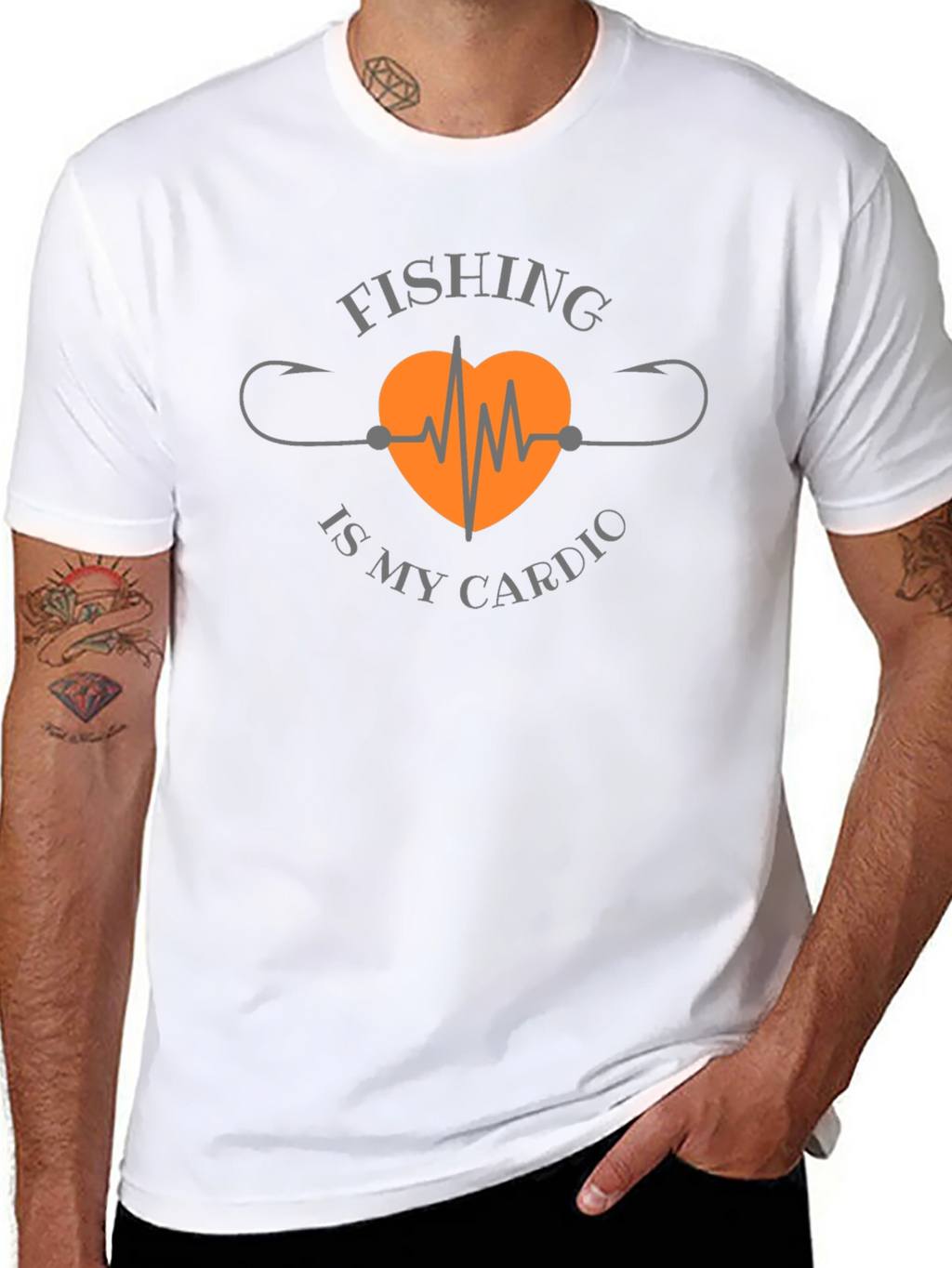 Fishing is My Cardio Graphic T-Shirt