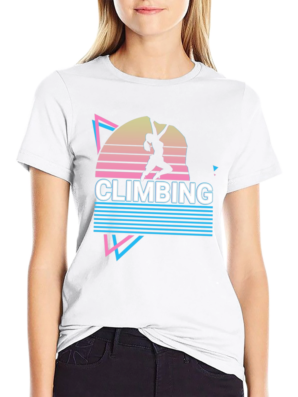 Retro Climbing T-Shirt - Black