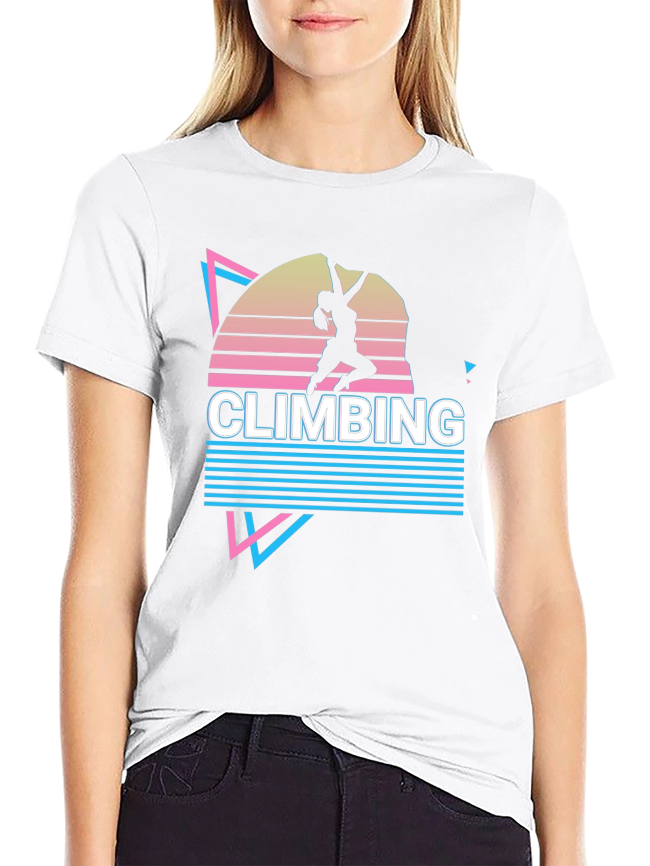 Retro Climbing T-Shirt - Black