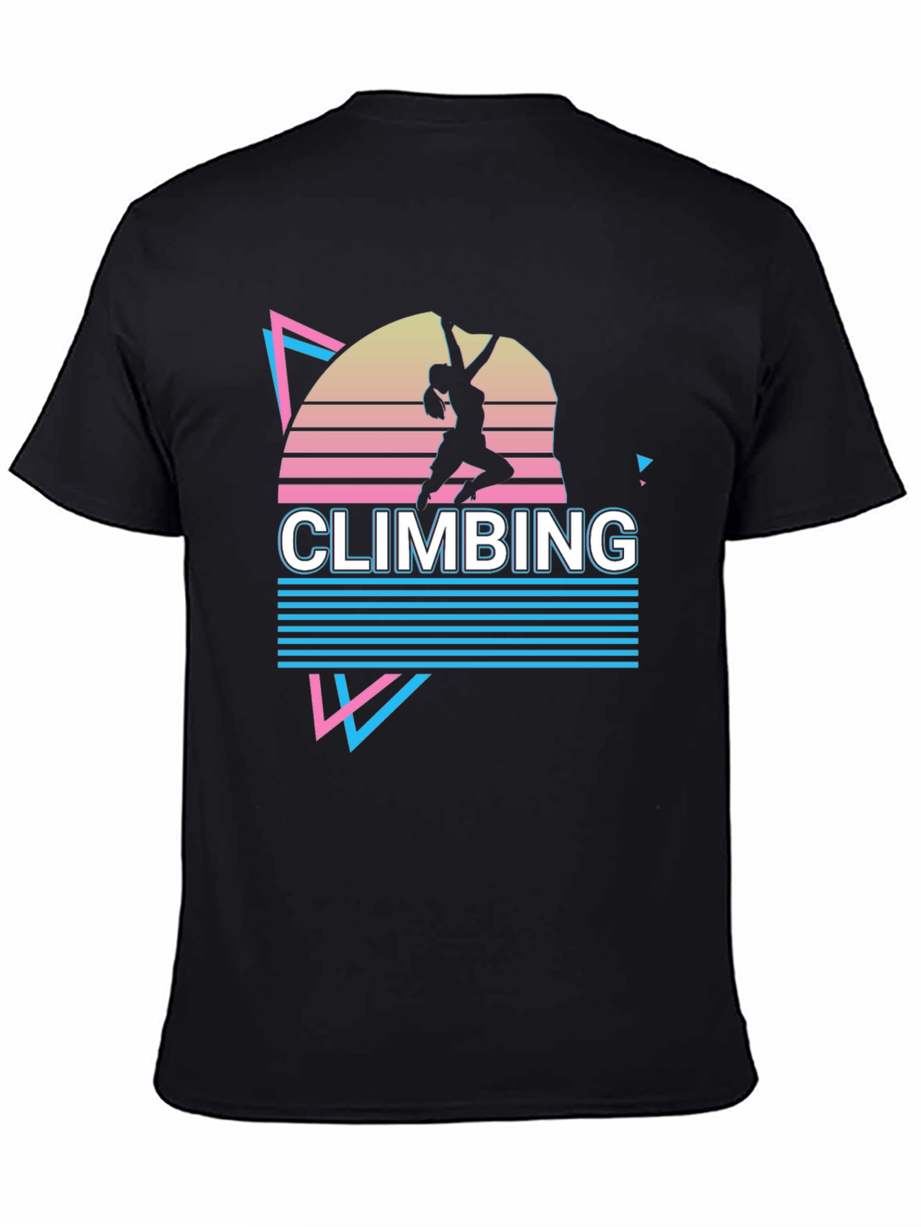 Retro Climbing T-Shirt - Black