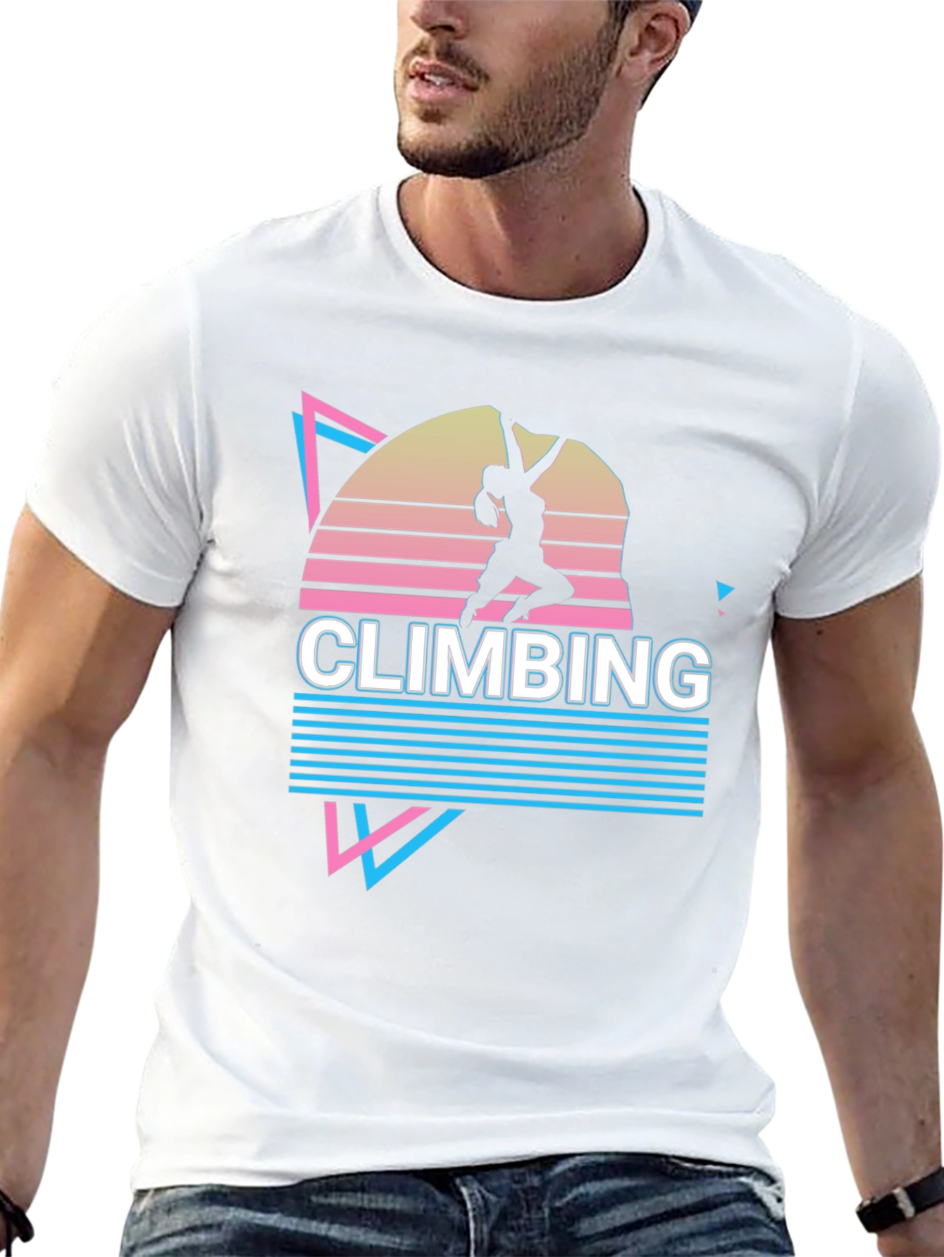 Retro Climbing T-Shirt - Black