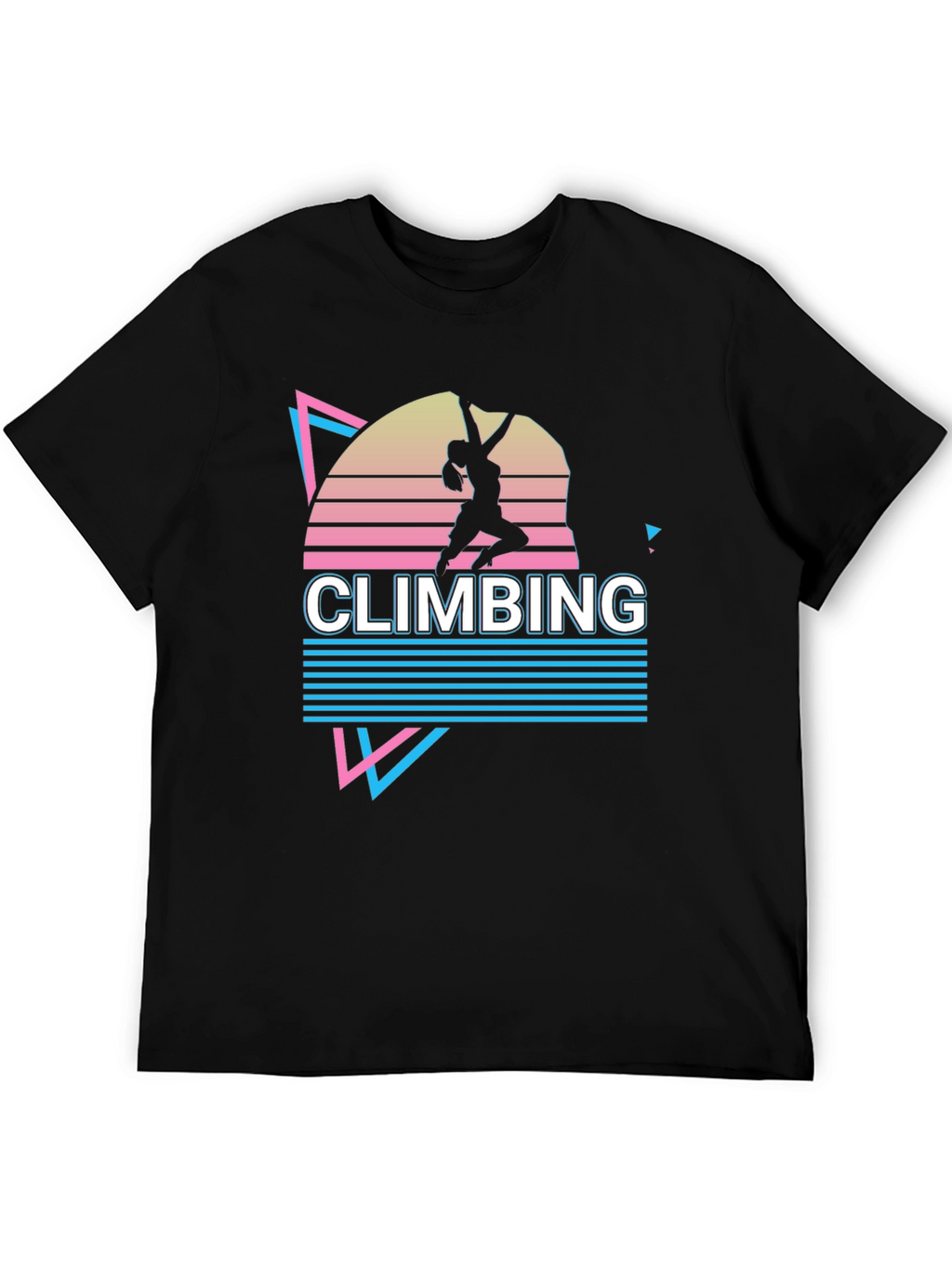 Retro Climbing T-Shirt - Black