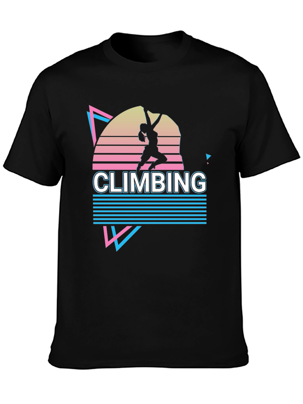 Retro Climbing T-Shirt - Black