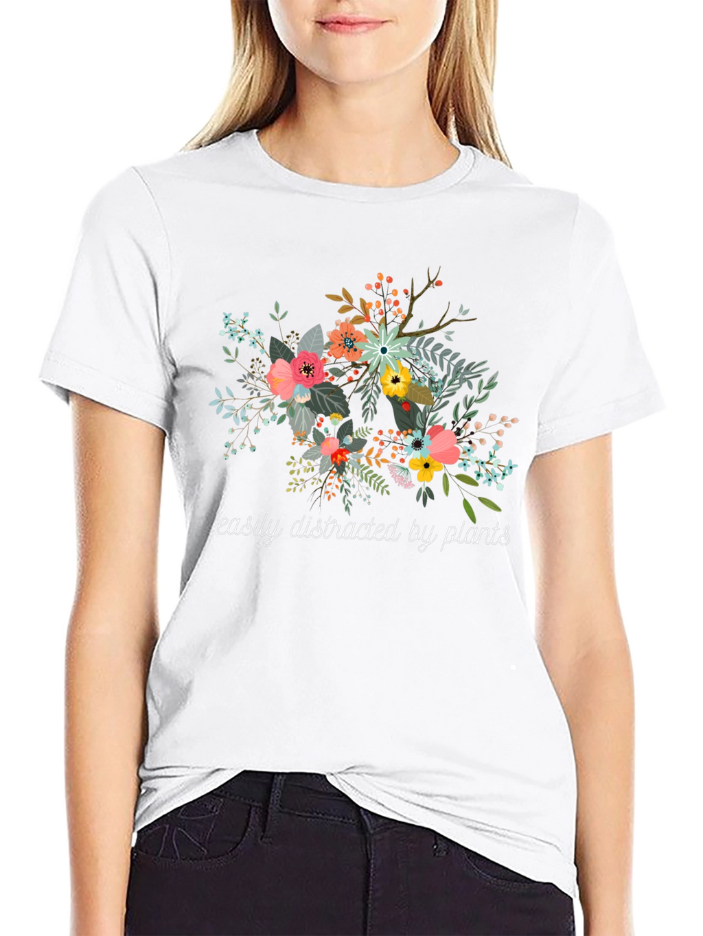 Easily Distracted by Plants Graphic T-Shirt
