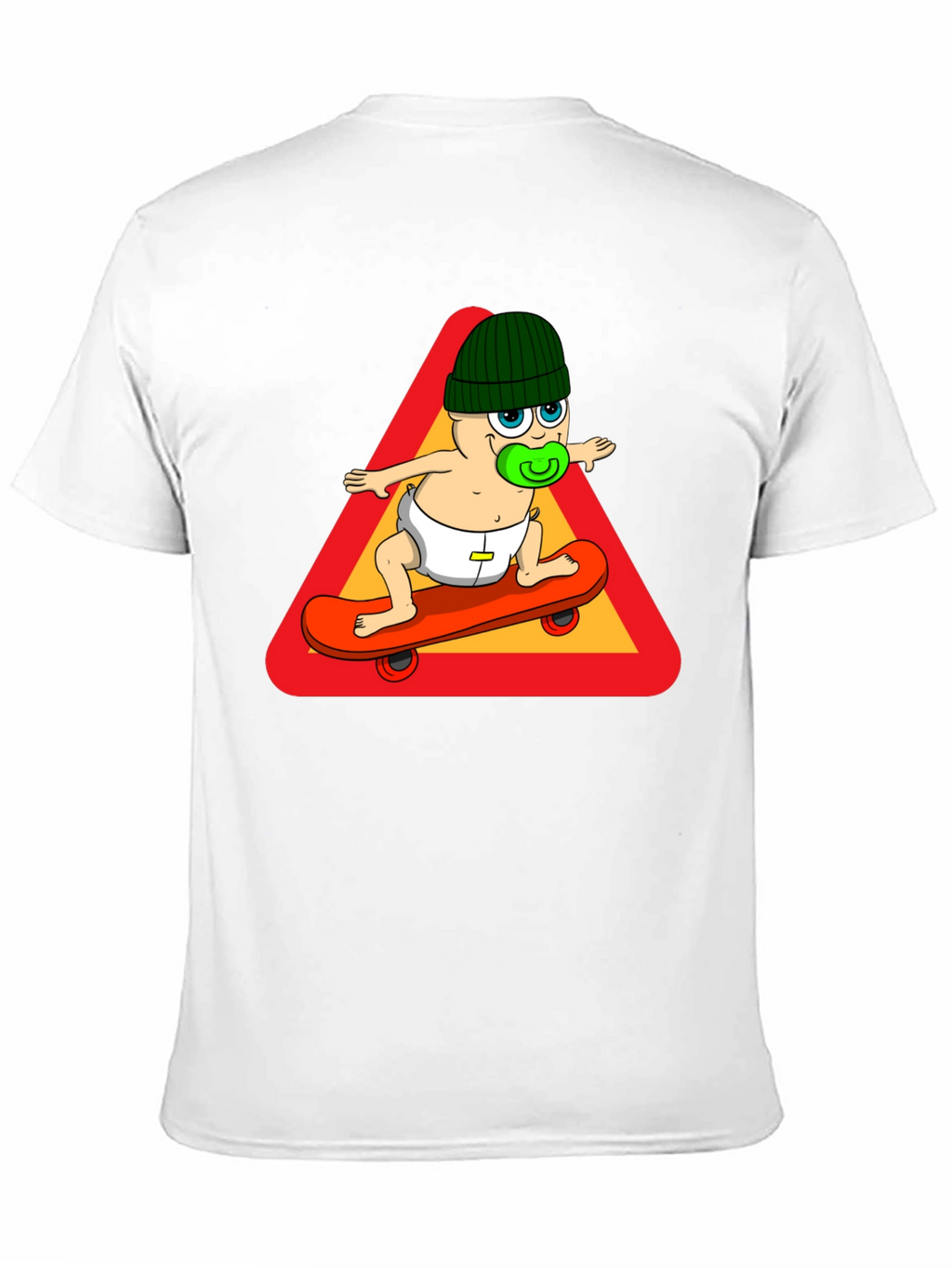 Baby on Skateboard T-Shirt - Black Cotton Tee