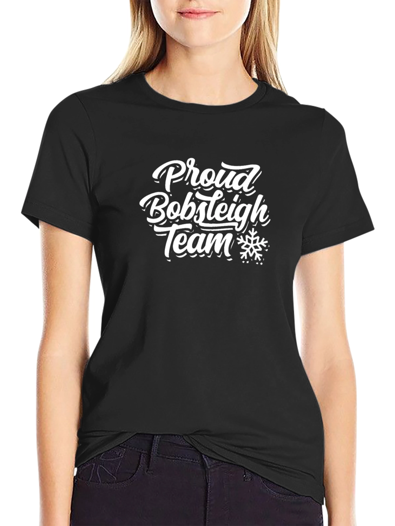 Proud Bobsleigh Team Graphic Tee - Black