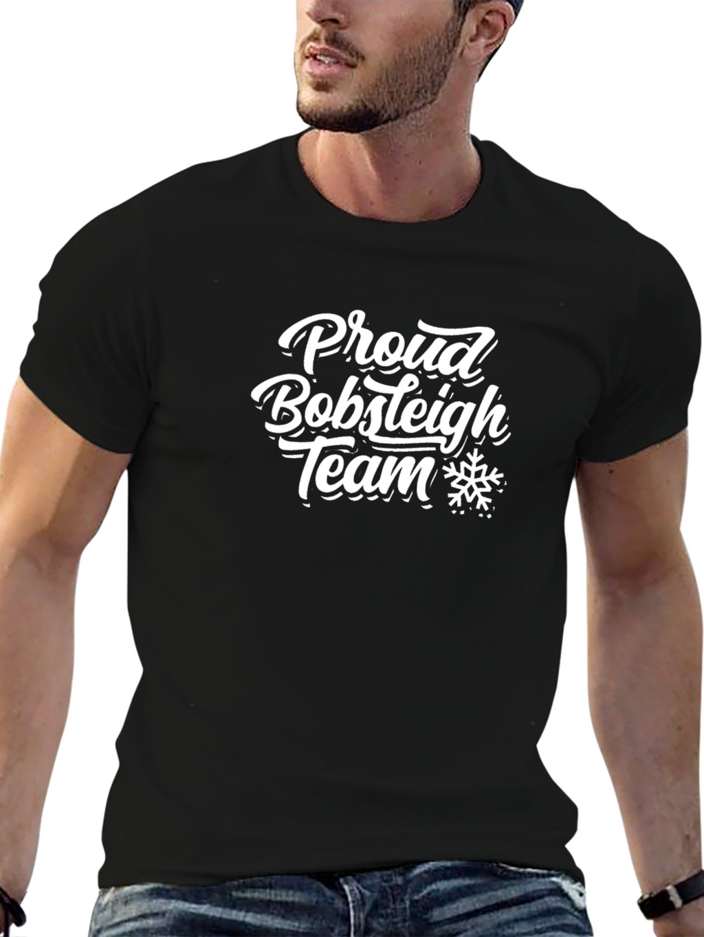 Proud Bobsleigh Team Graphic Tee - Black