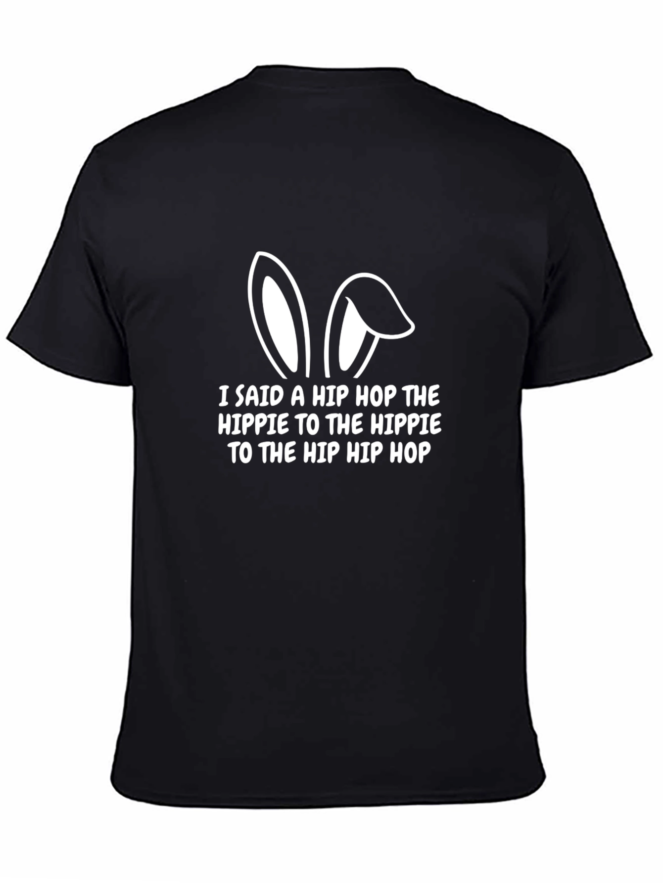 Hip Hop Easter Bunny Graphic Tee - Black