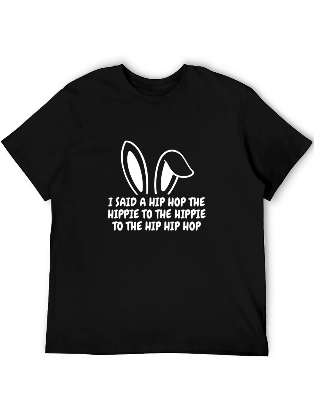 Hip Hop Easter Bunny Graphic Tee - Black