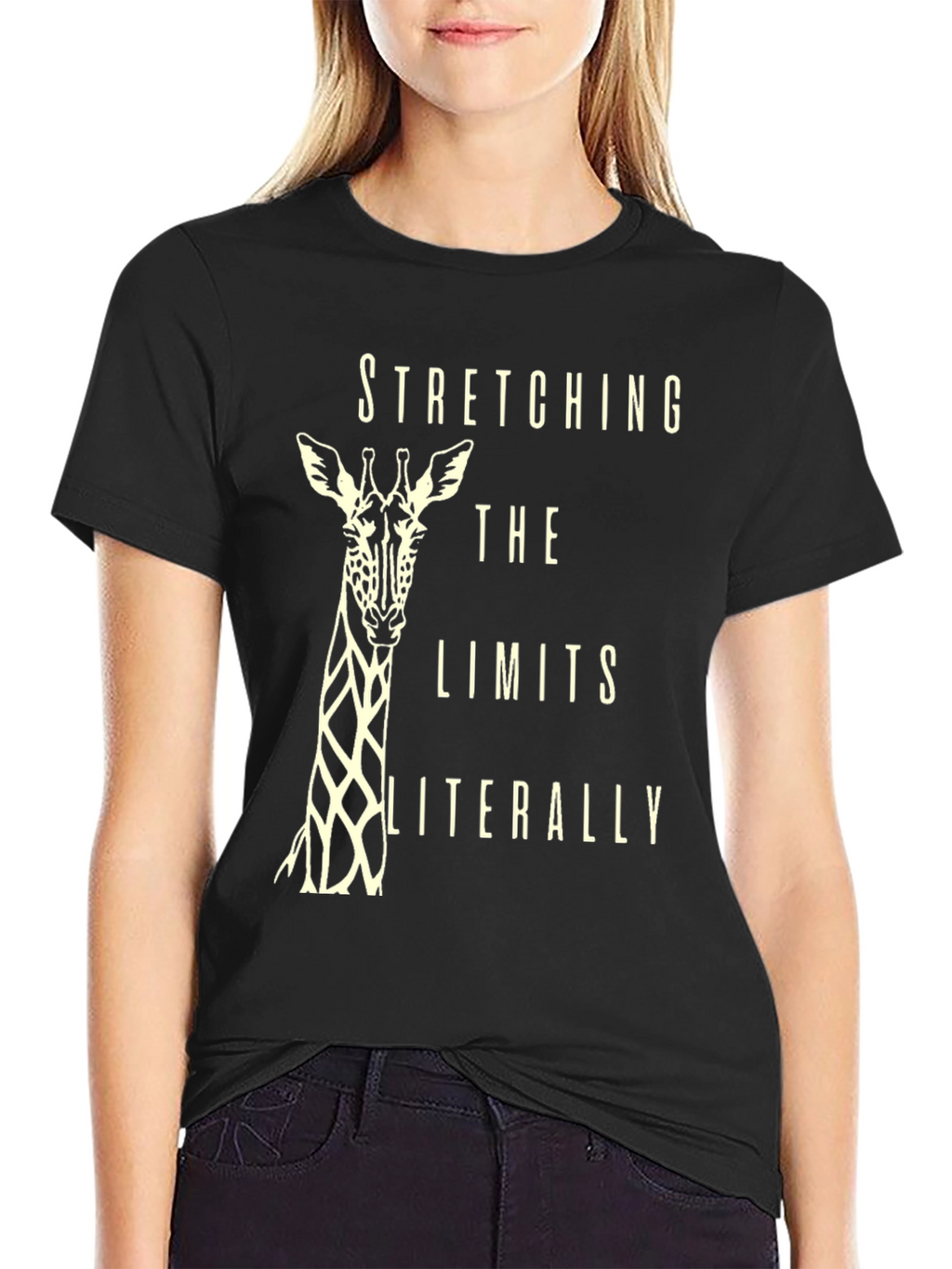 Stretching Limits Giraffe Graphic T-Shirt