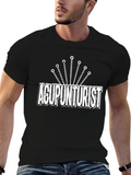 Acupuncturist Graphic Tee - Novelty Black Cotton T-Shirt