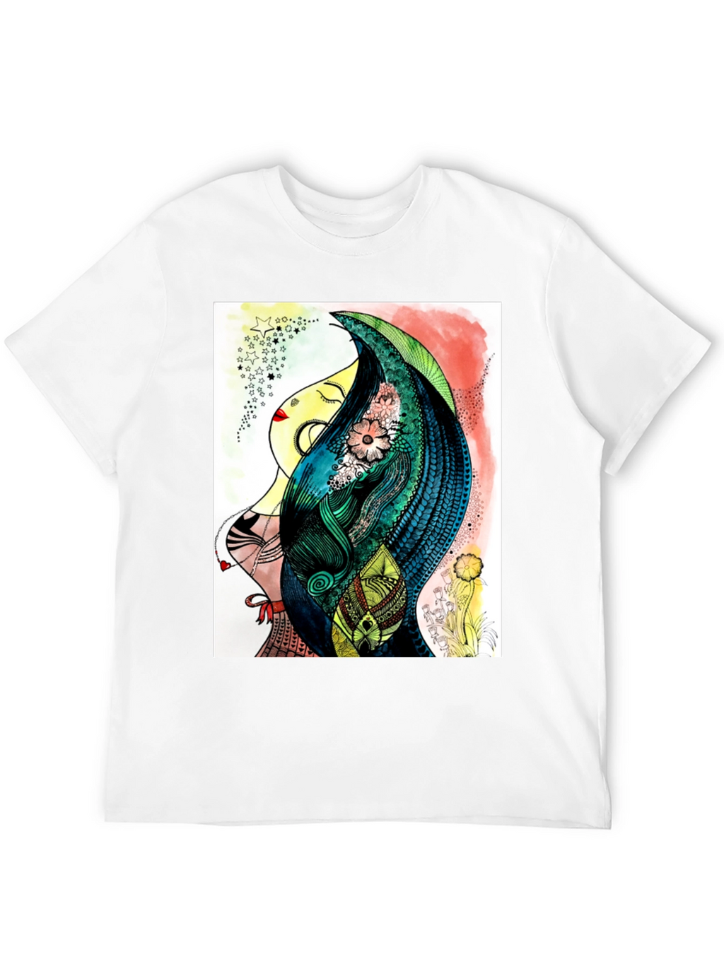 Abstract Womans Portrait Graphic Tee