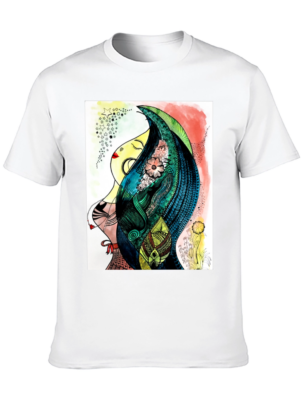Abstract Womans Portrait Graphic Tee