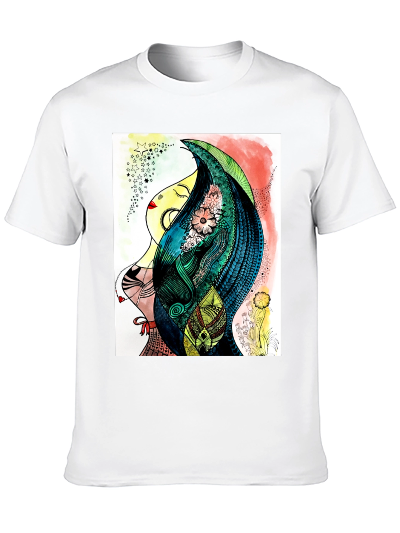 Abstract Womans Portrait Graphic Tee