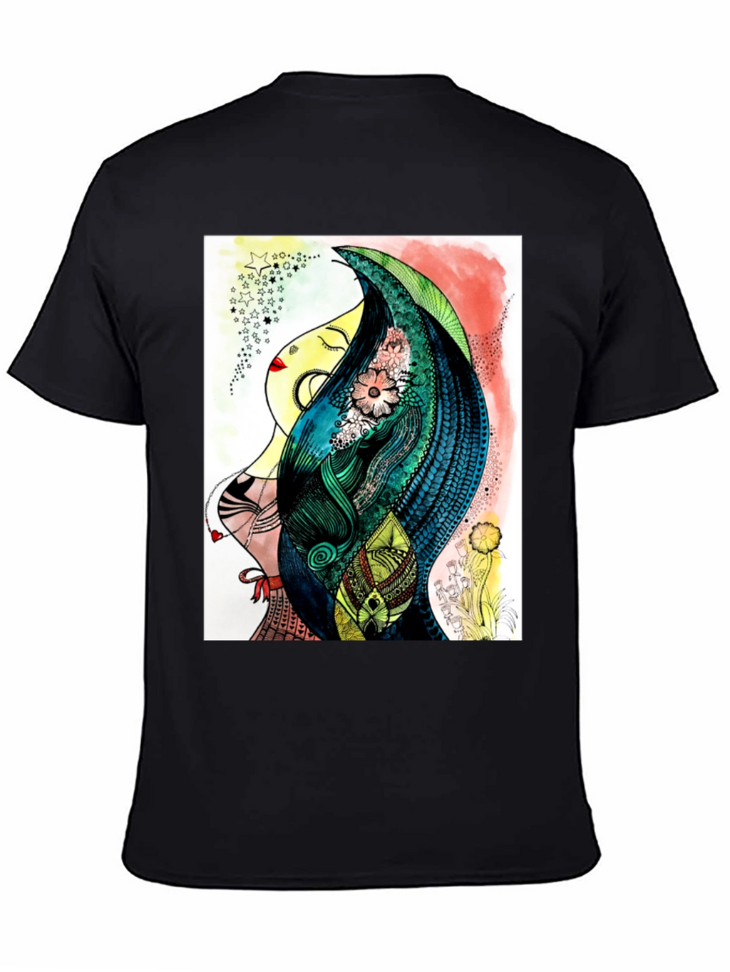 Abstract Womans Portrait Graphic Tee