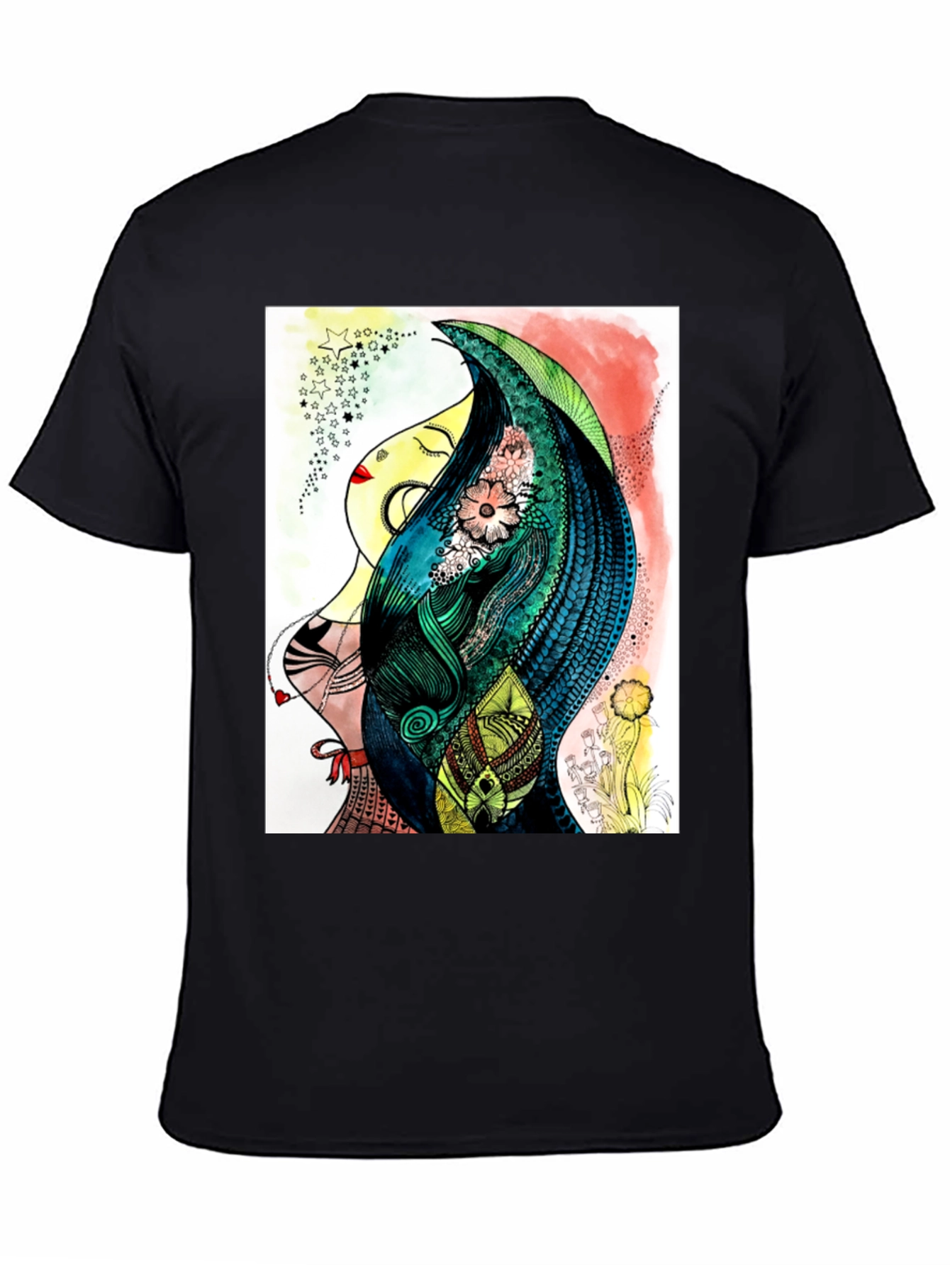 Abstract Womans Portrait Graphic Tee