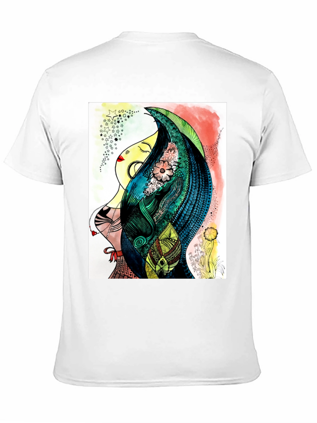Abstract Womans Portrait Graphic Tee