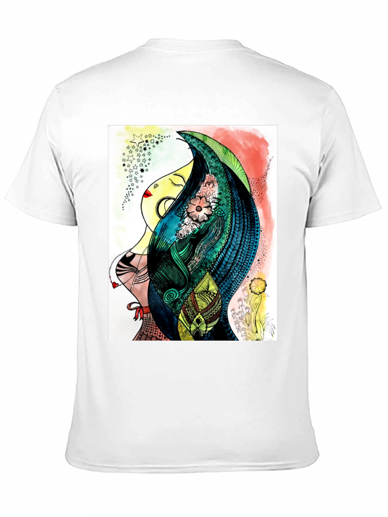 Abstract Womans Portrait Graphic Tee