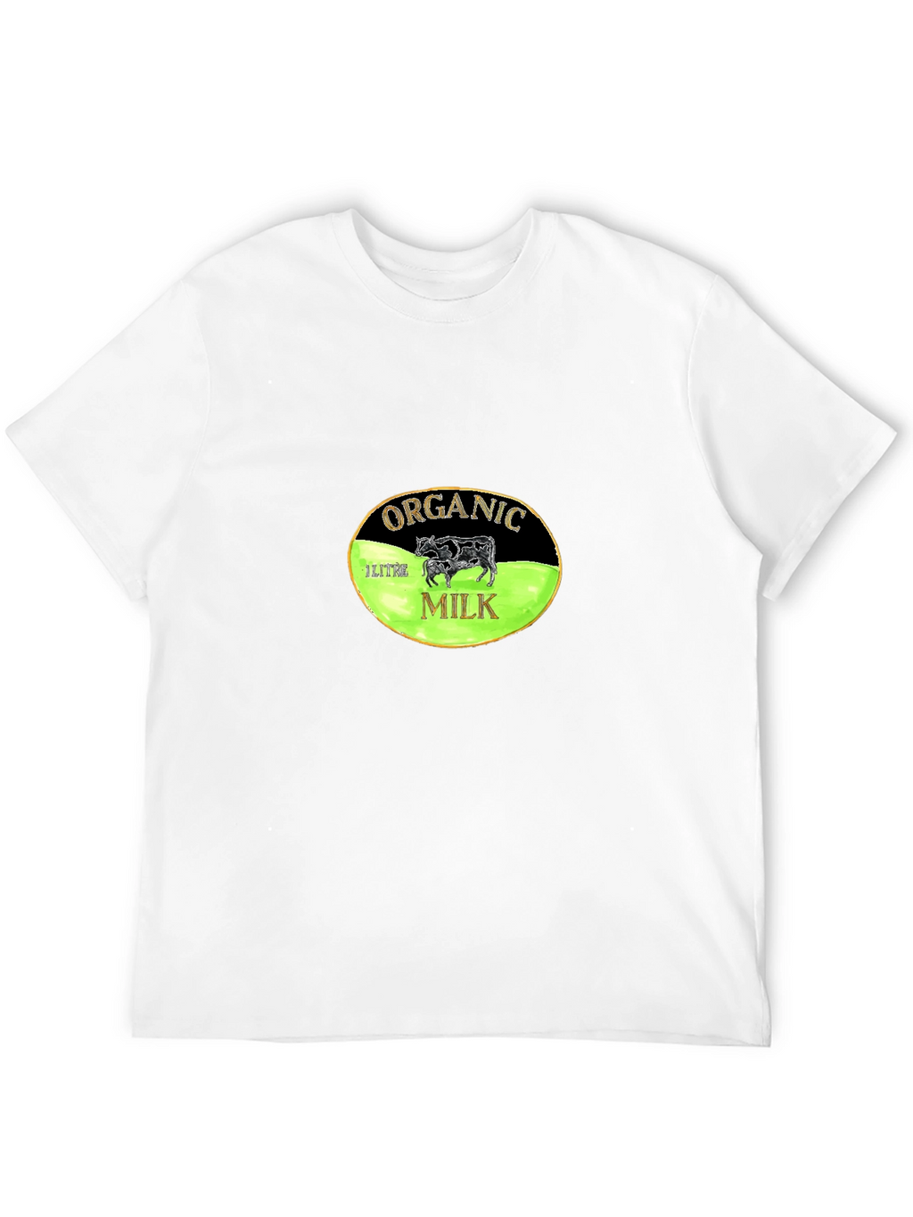 Organic Milk Graphic Tee - Black Cotton T-Shirt