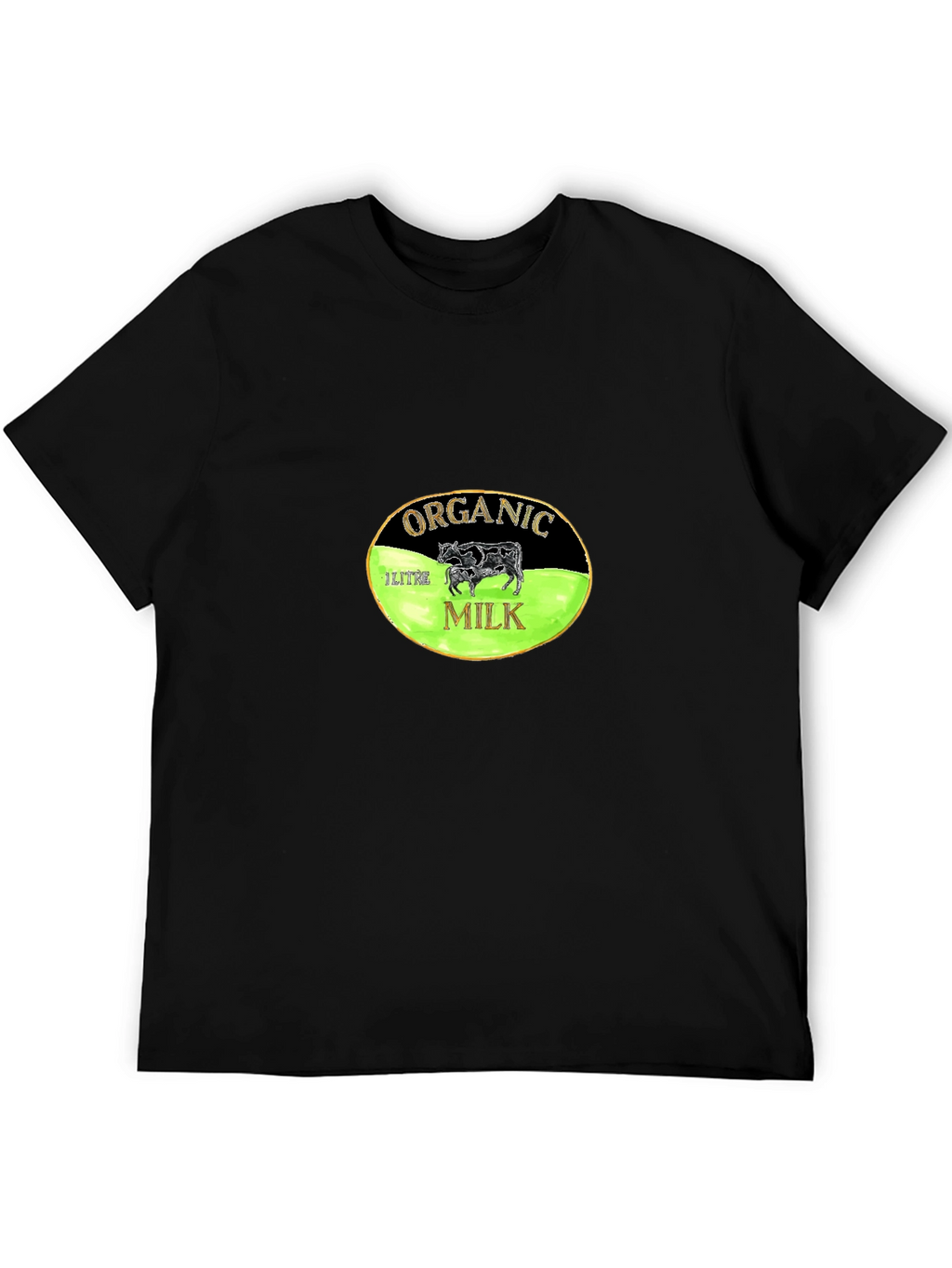 Organic Milk Graphic Tee - Black Cotton T-Shirt