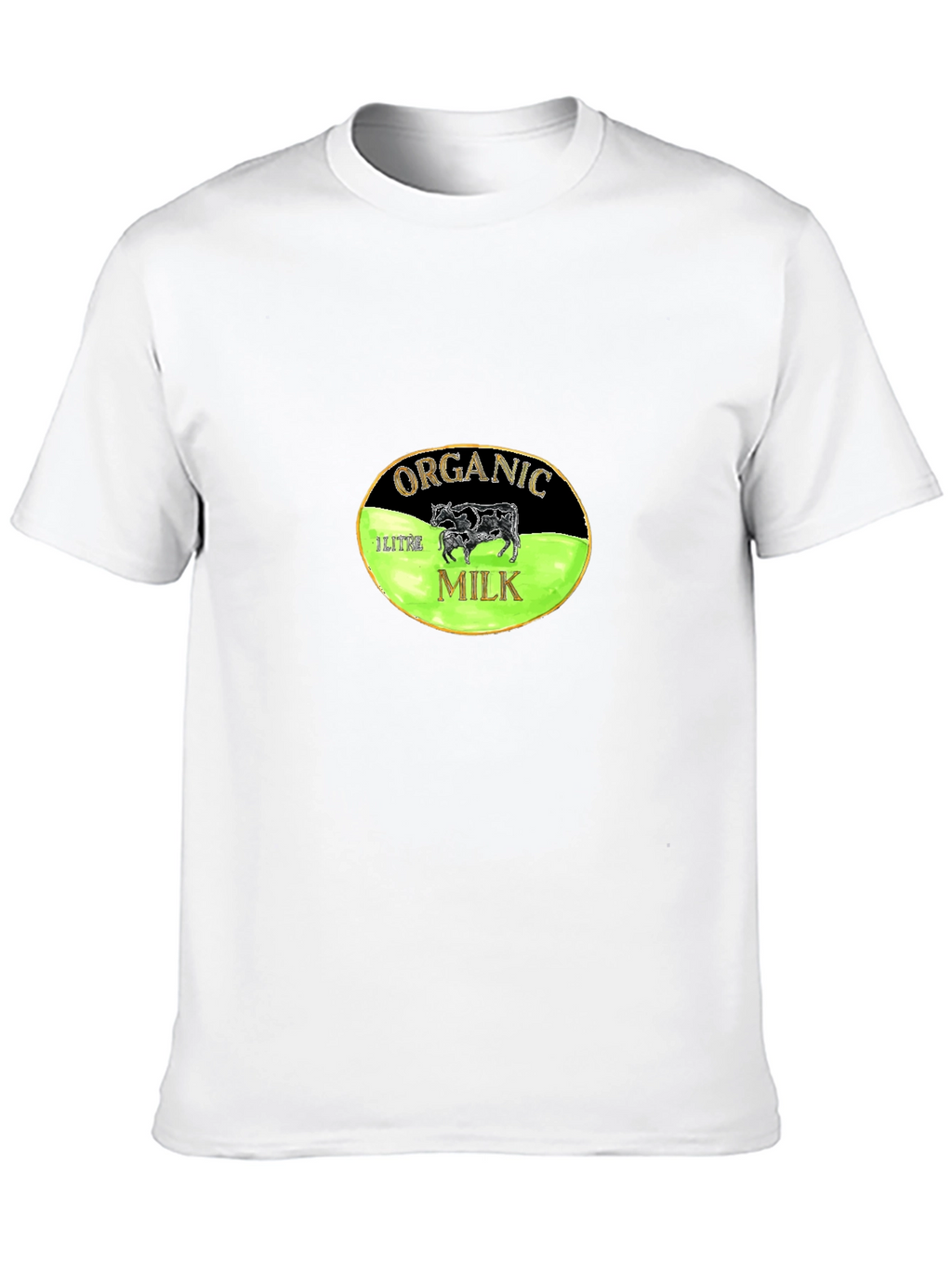 Organic Milk Graphic Tee - Black Cotton T-Shirt