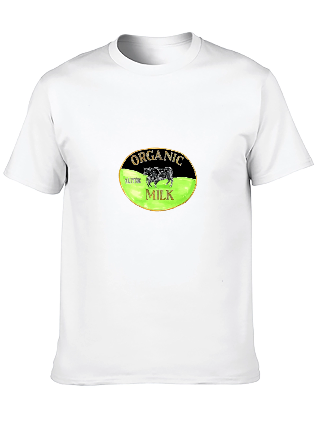 Organic Milk Graphic Tee - Black Cotton T-Shirt