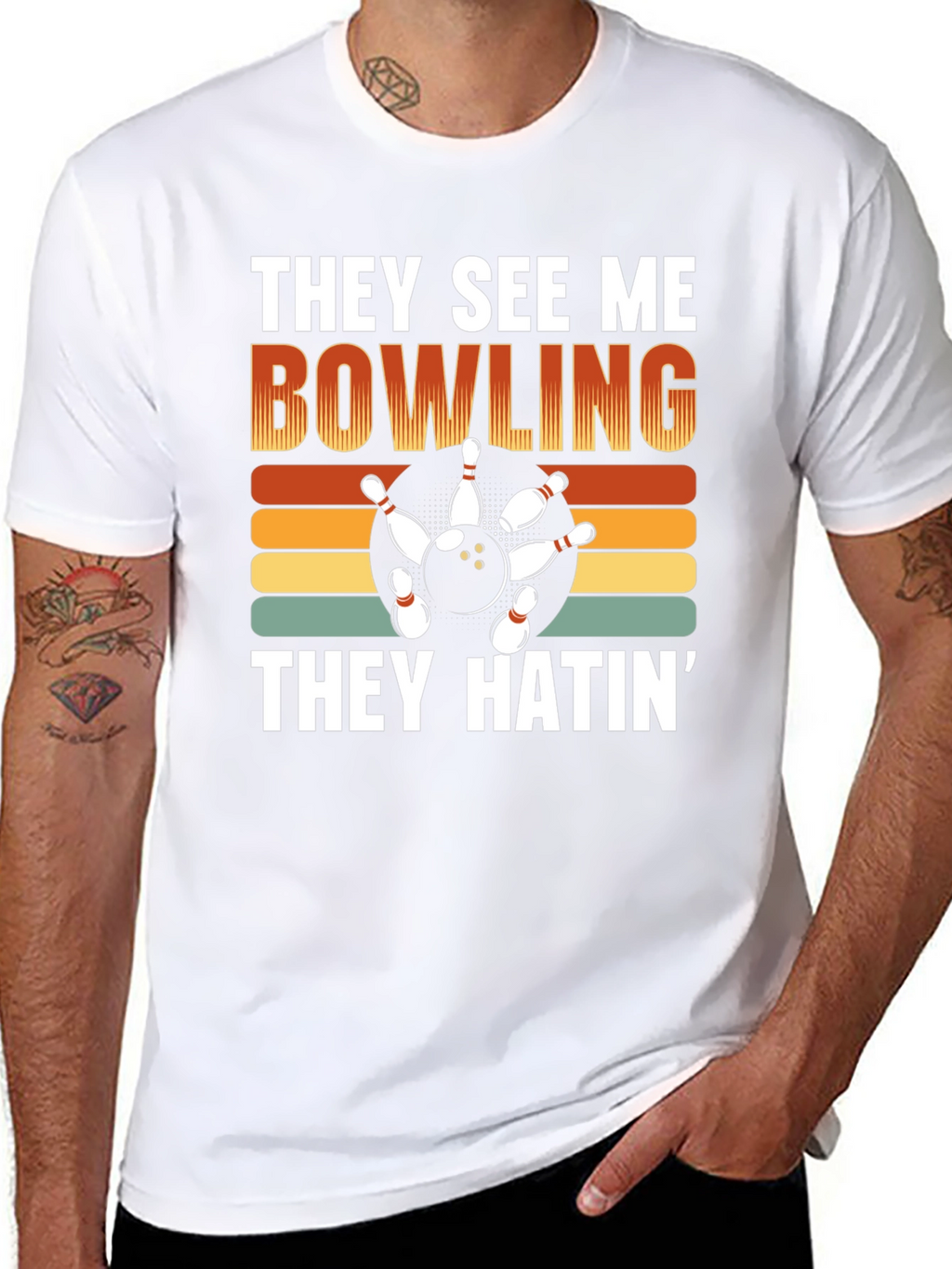 They See Me Bowling Graphic T-Shirt