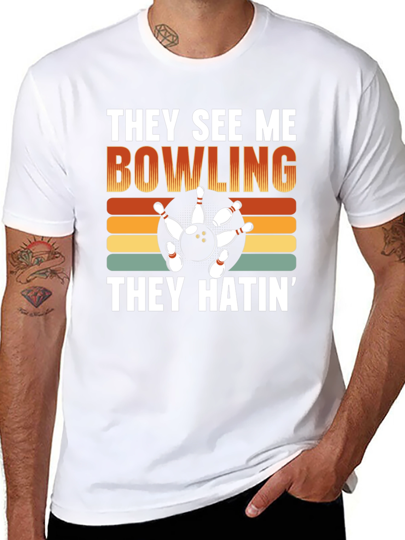 They See Me Bowling Graphic T-Shirt
