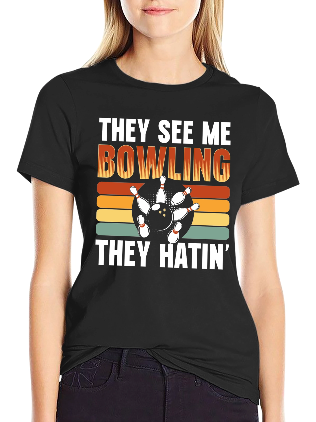 They See Me Bowling Graphic T-Shirt