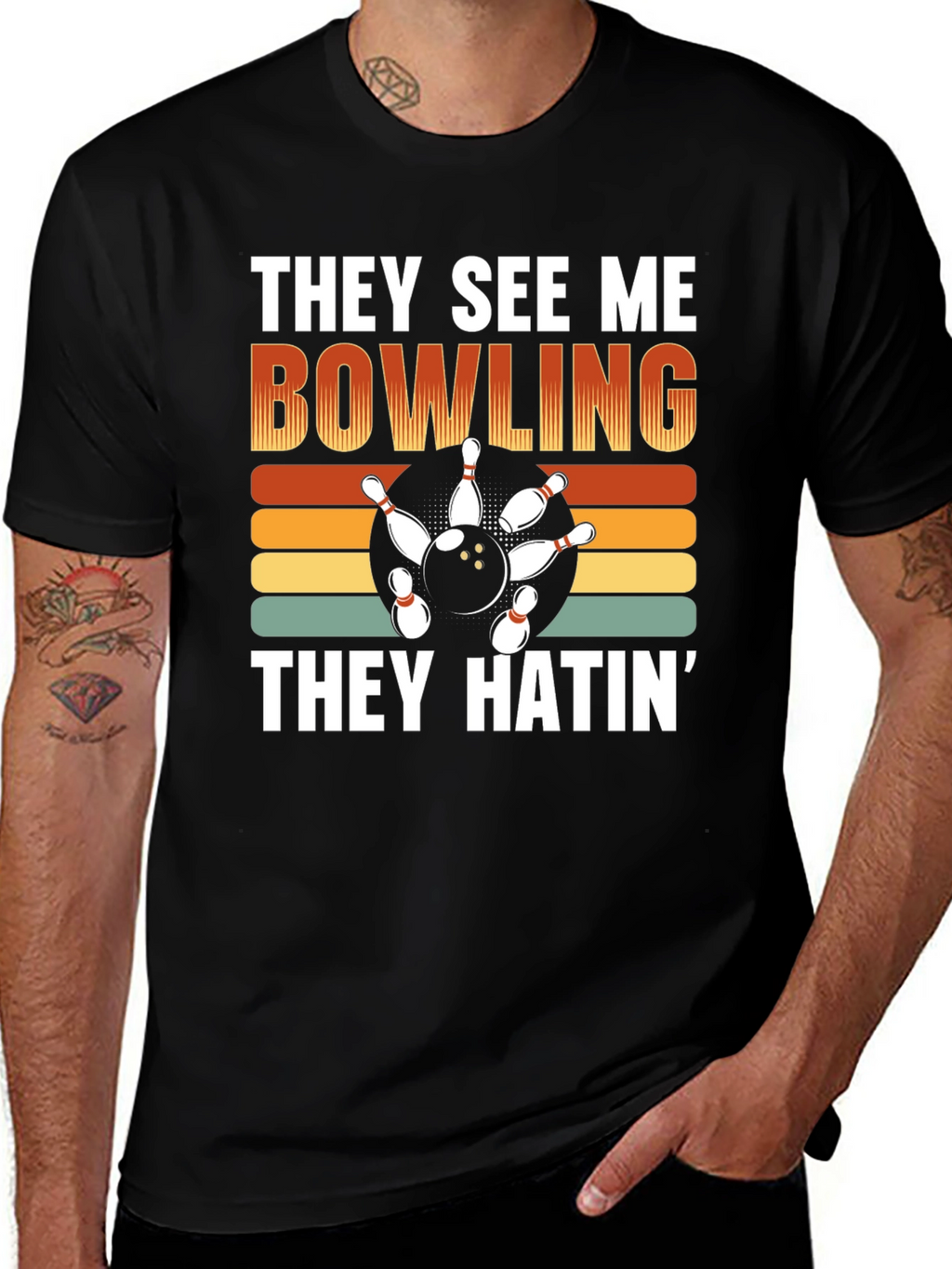 They See Me Bowling Graphic T-Shirt