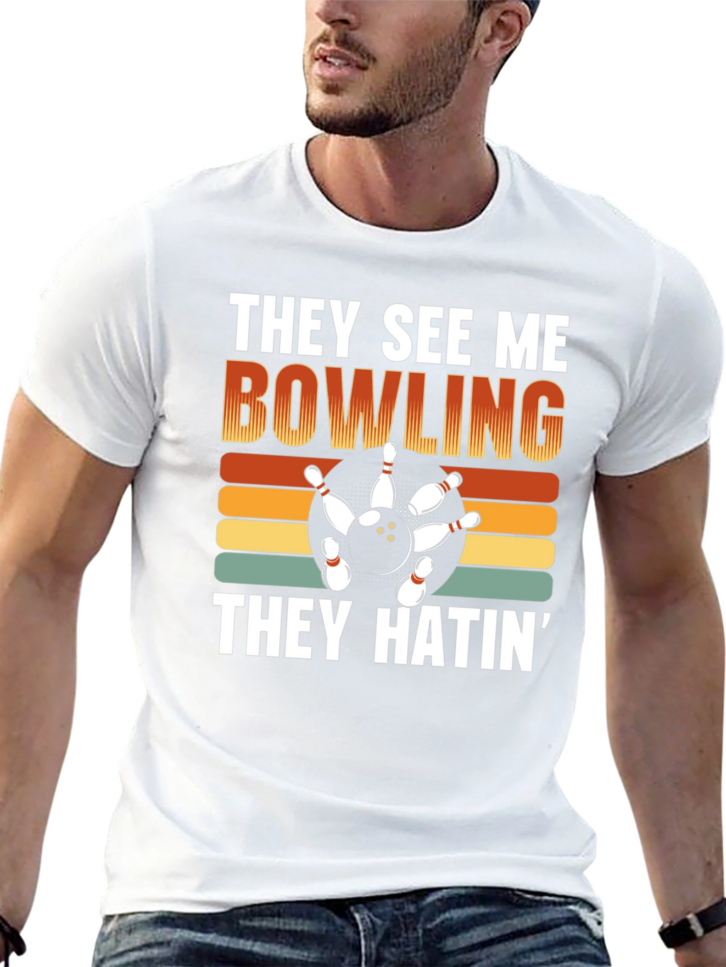 They See Me Bowling Graphic T-Shirt