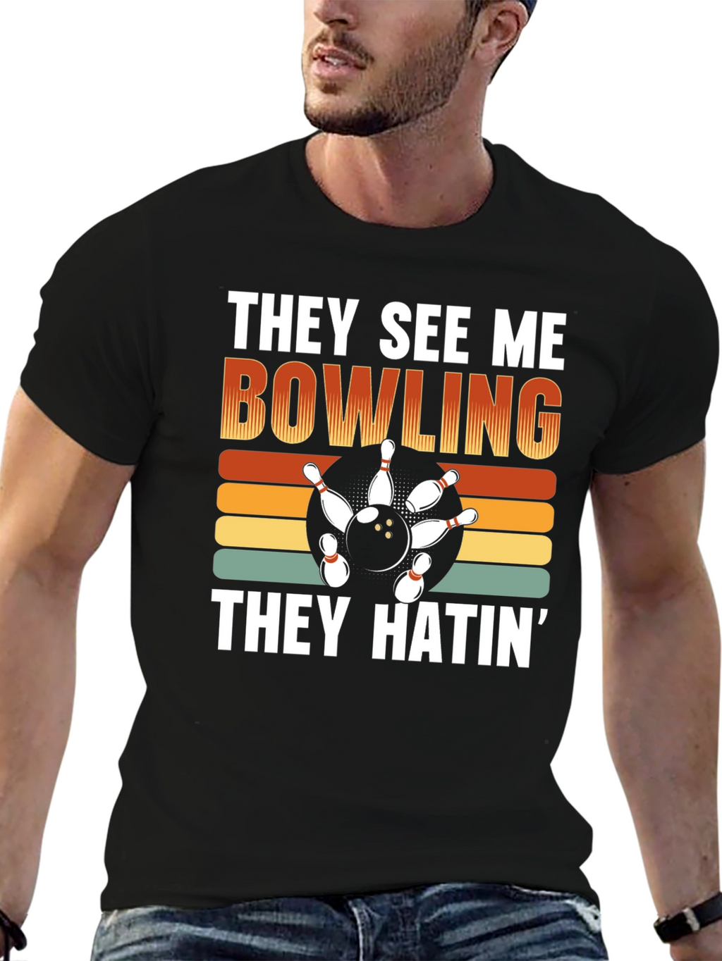 They See Me Bowling Graphic T-Shirt