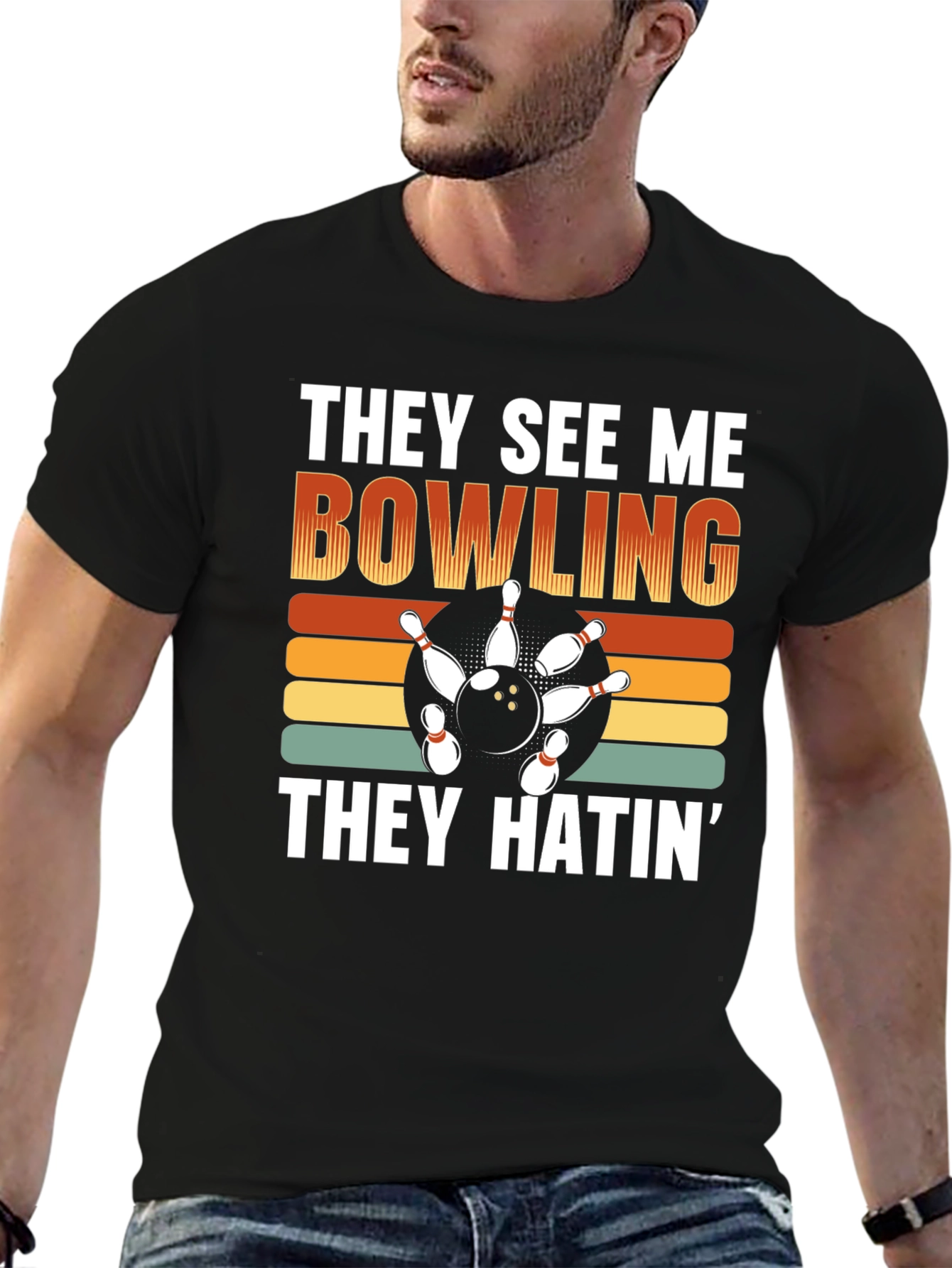 They See Me Bowling Graphic T-Shirt