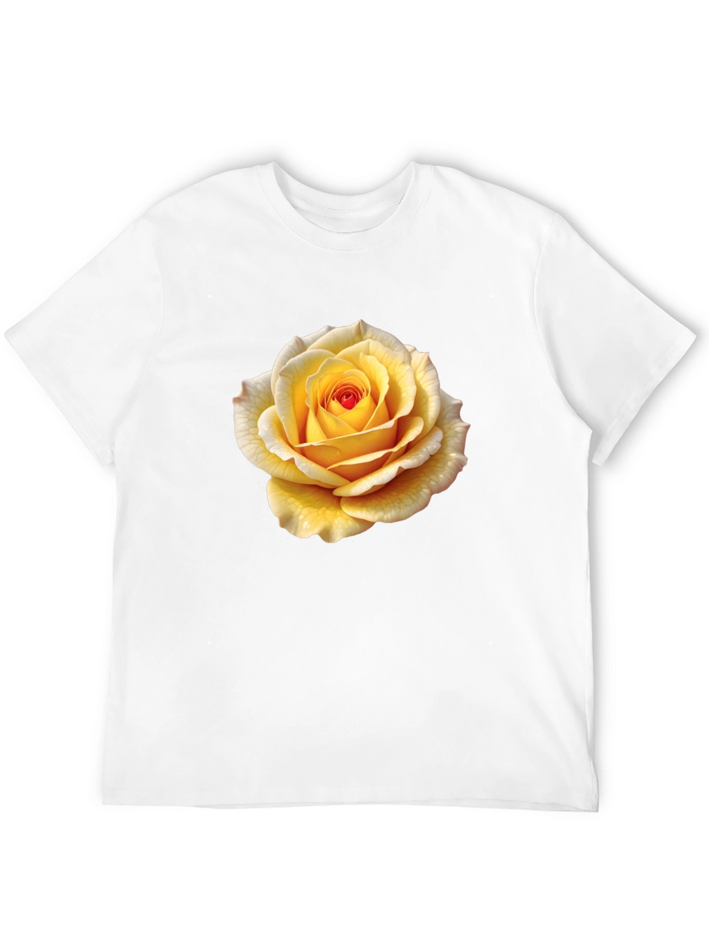 Yellow Rose Graphic Tee - Stylish Floral T-Shirt