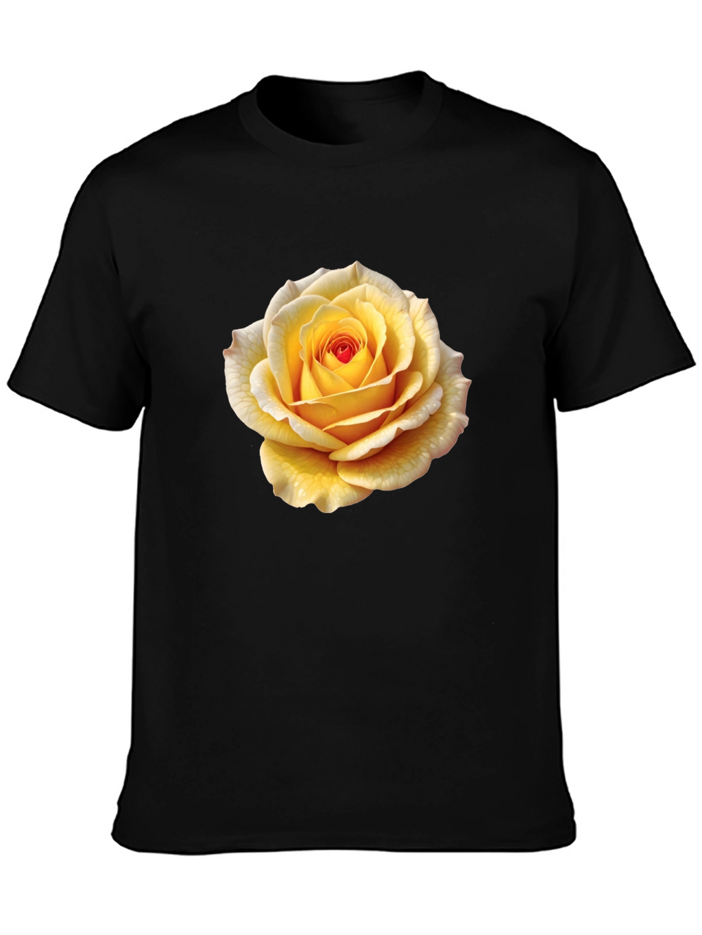 Yellow Rose Graphic Tee - Stylish Floral T-Shirt