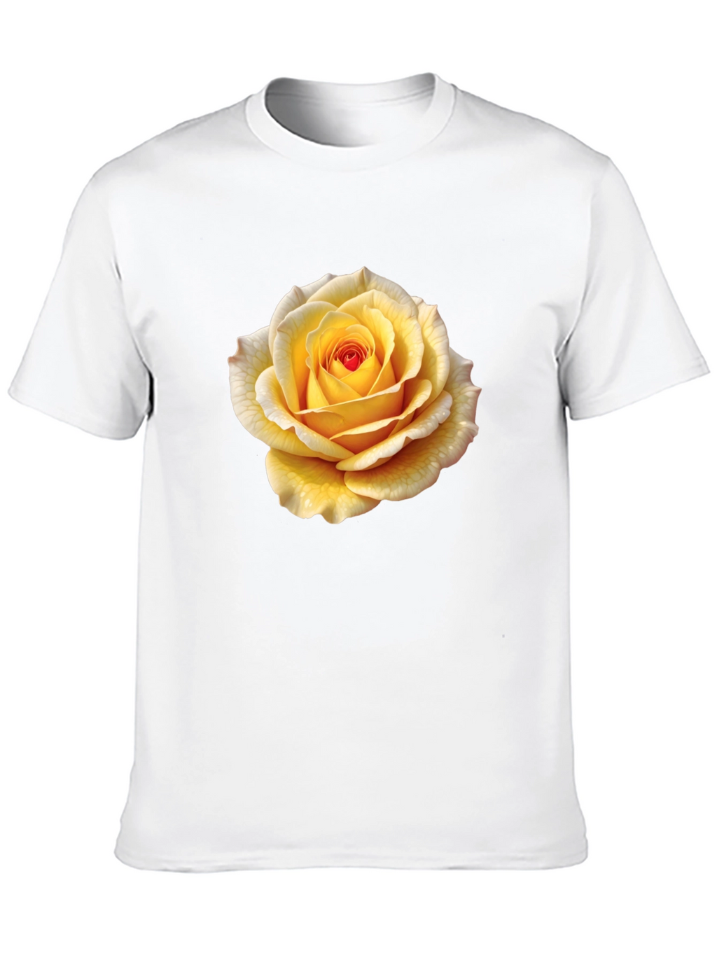 Yellow Rose Graphic Tee - Stylish Floral T-Shirt