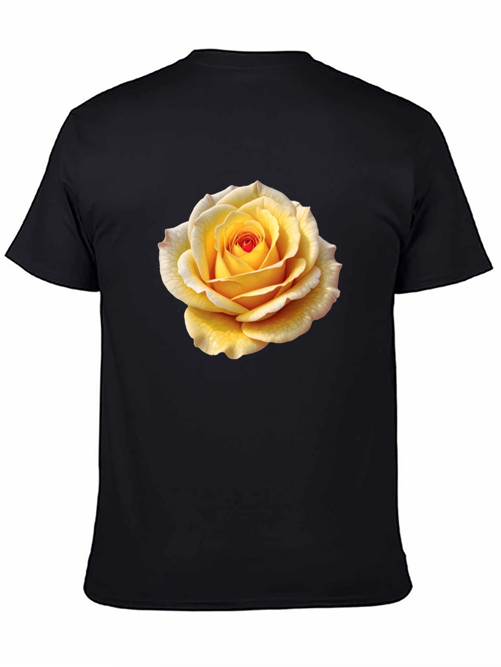 Yellow Rose Graphic Tee - Stylish Floral T-Shirt