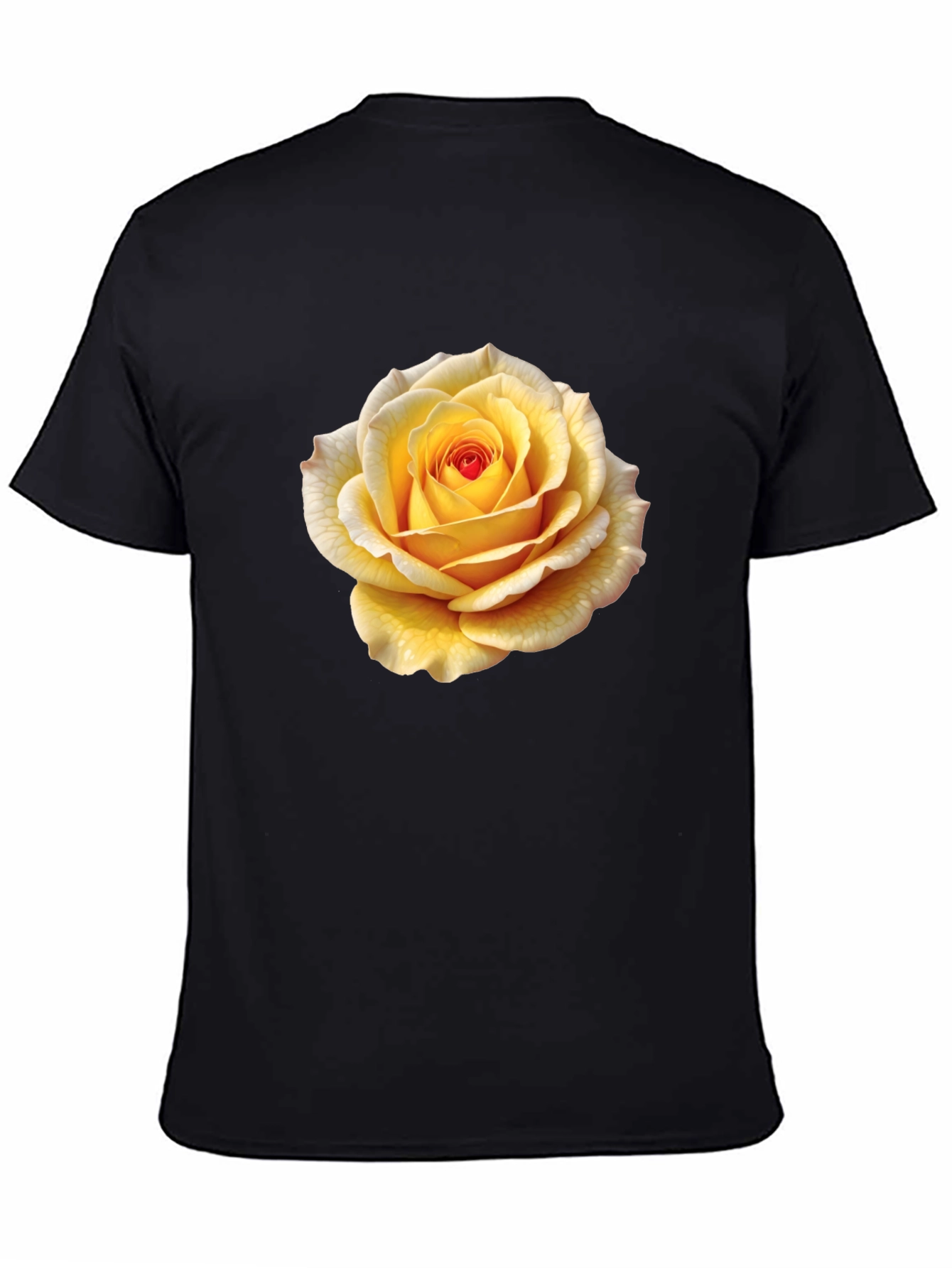 Yellow Rose Graphic Tee - Stylish Floral T-Shirt