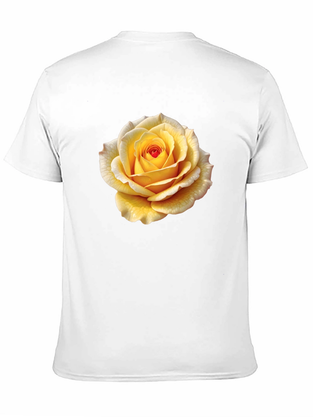 Yellow Rose Graphic Tee - Stylish Floral T-Shirt