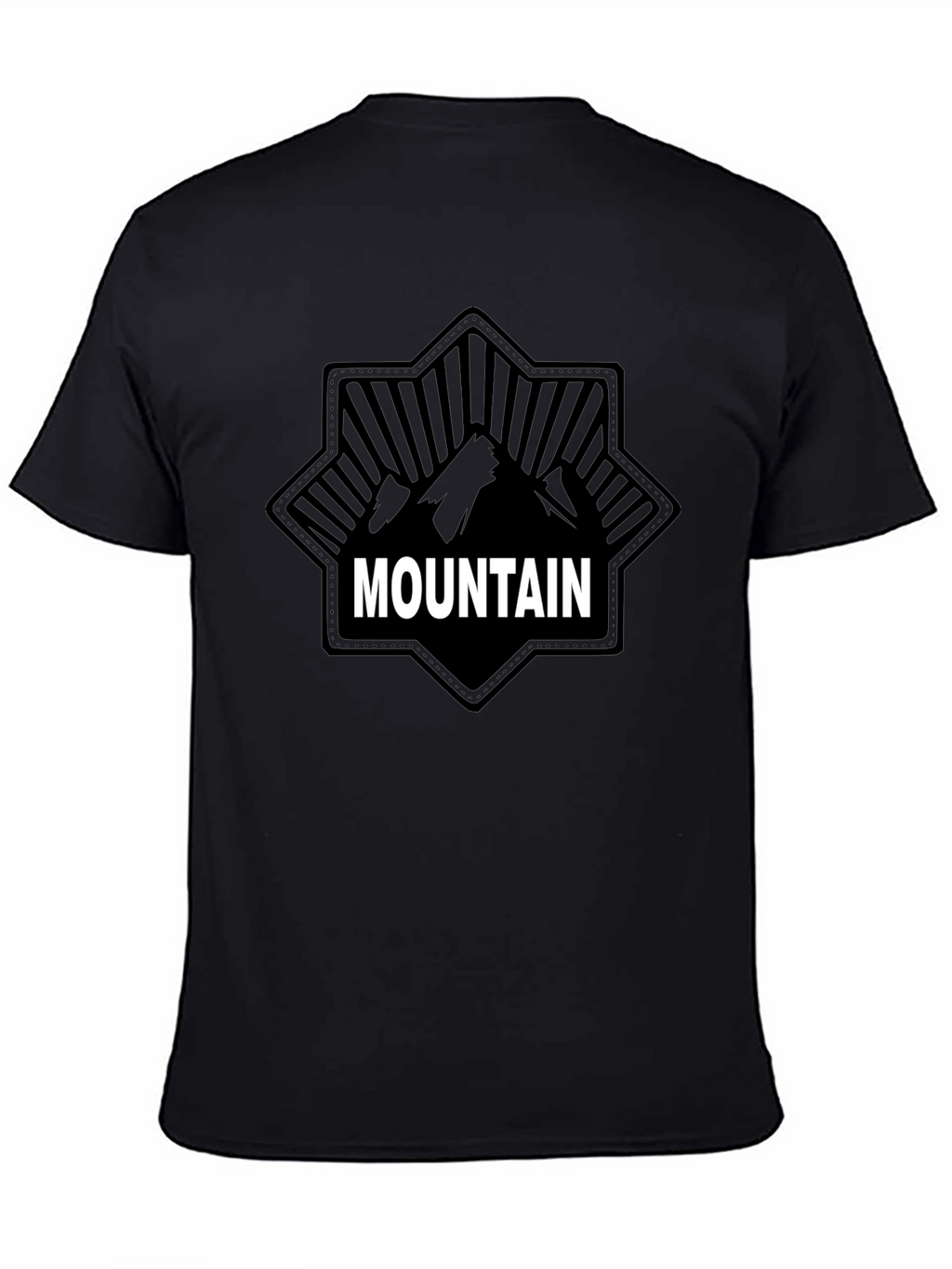Mountain Graphic Print Black T-Shirt