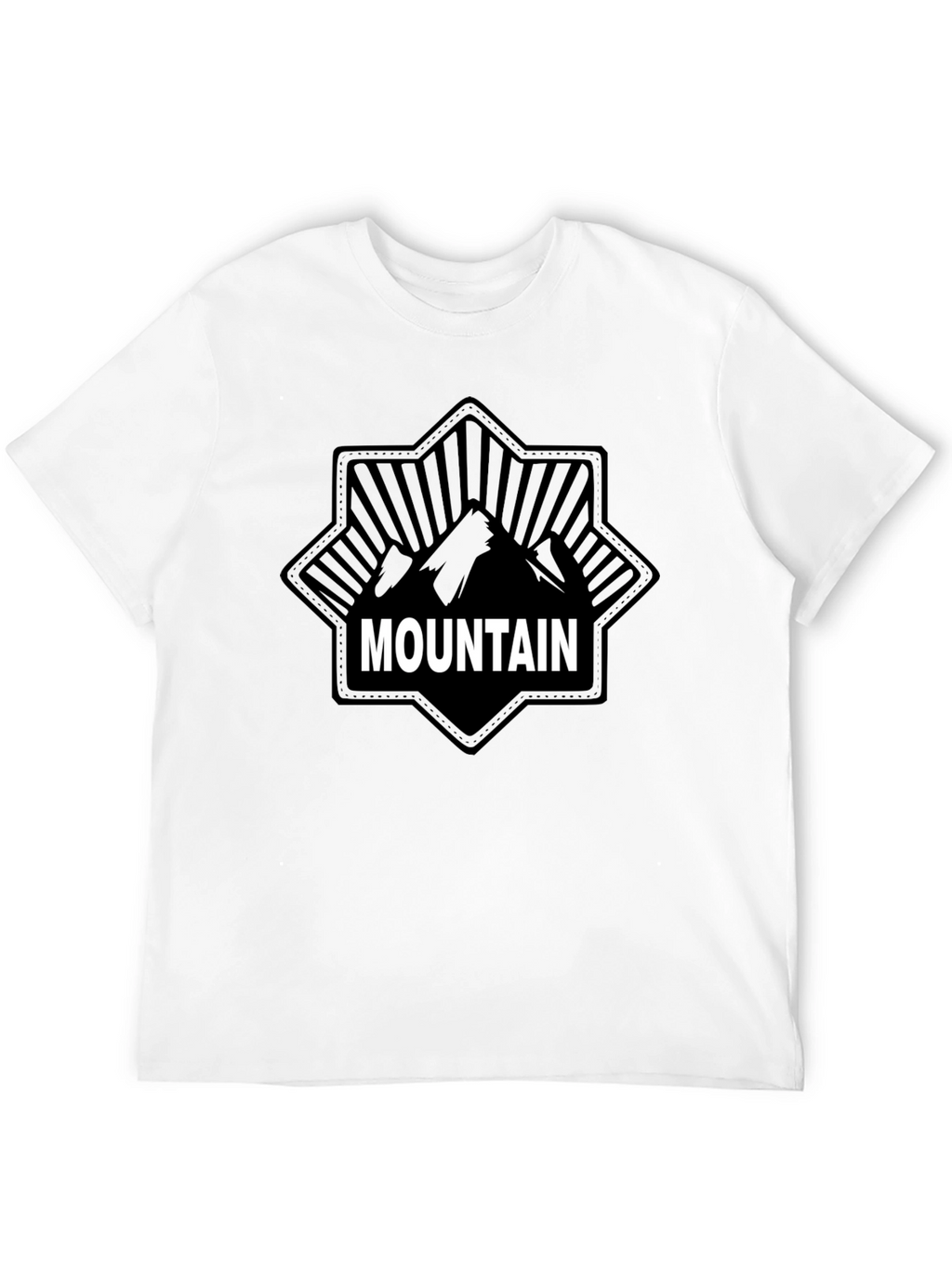 Mountain Graphic Print Black T-Shirt
