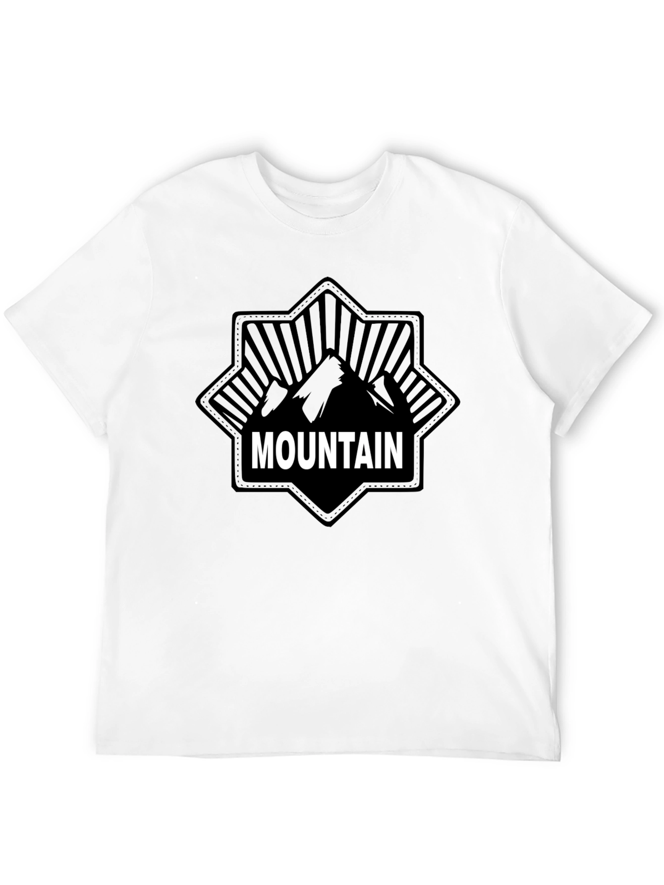 Mountain Graphic Print Black T-Shirt