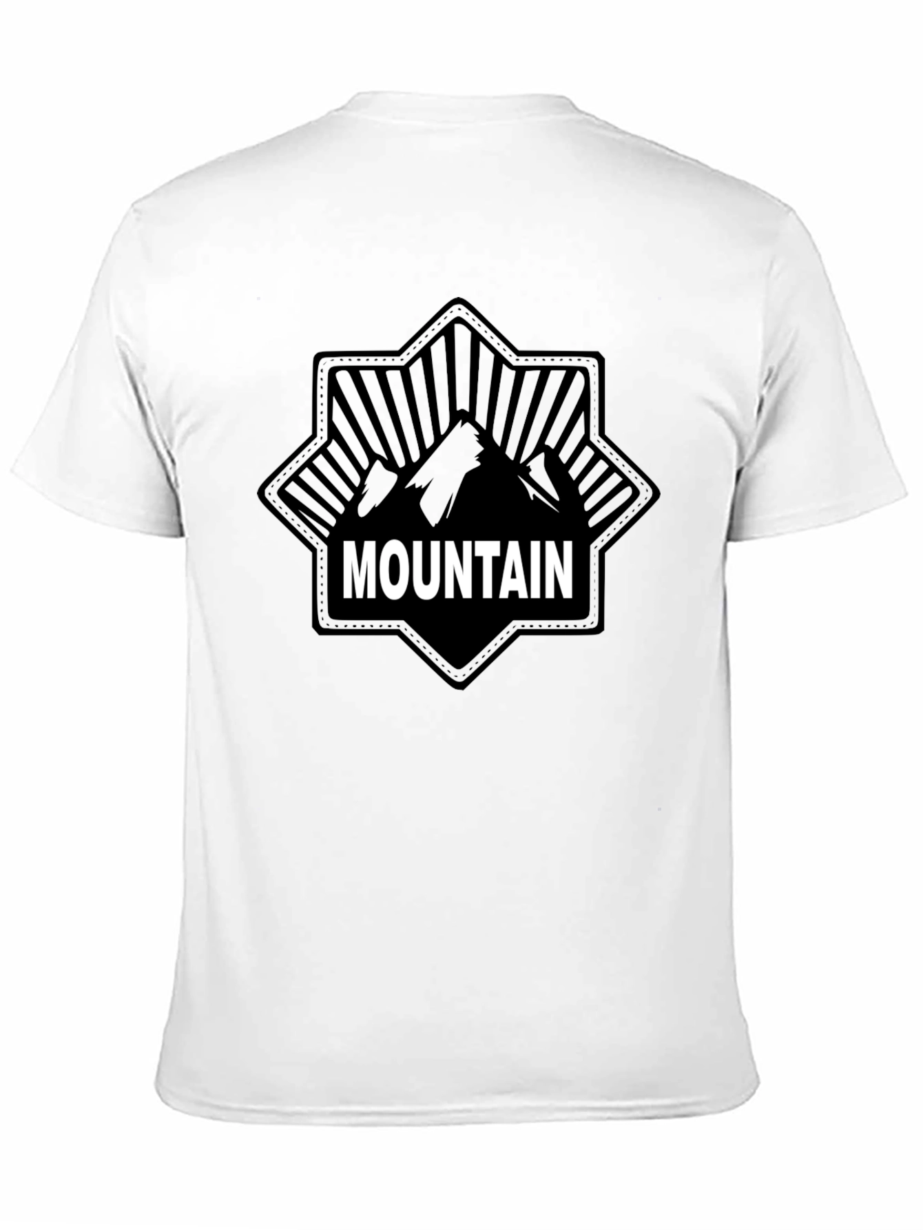 Mountain Graphic Print Black T-Shirt
