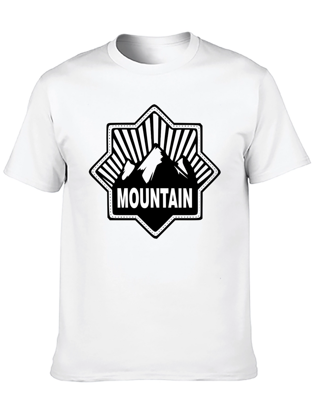 Mountain Graphic Print Black T-Shirt